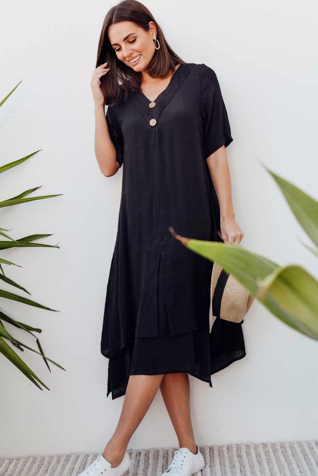 La Mode Nala Black Layers Dress Flash Sale