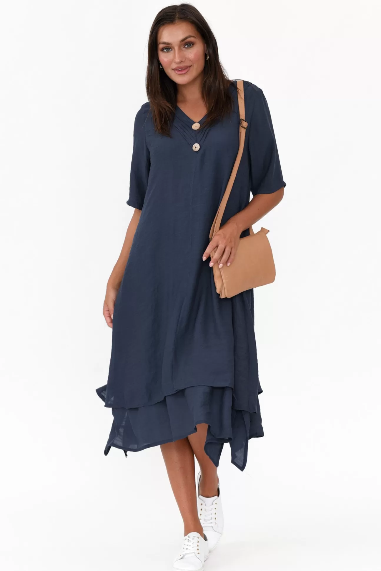 La Mode Nala Navy Layers Dress Best Sale