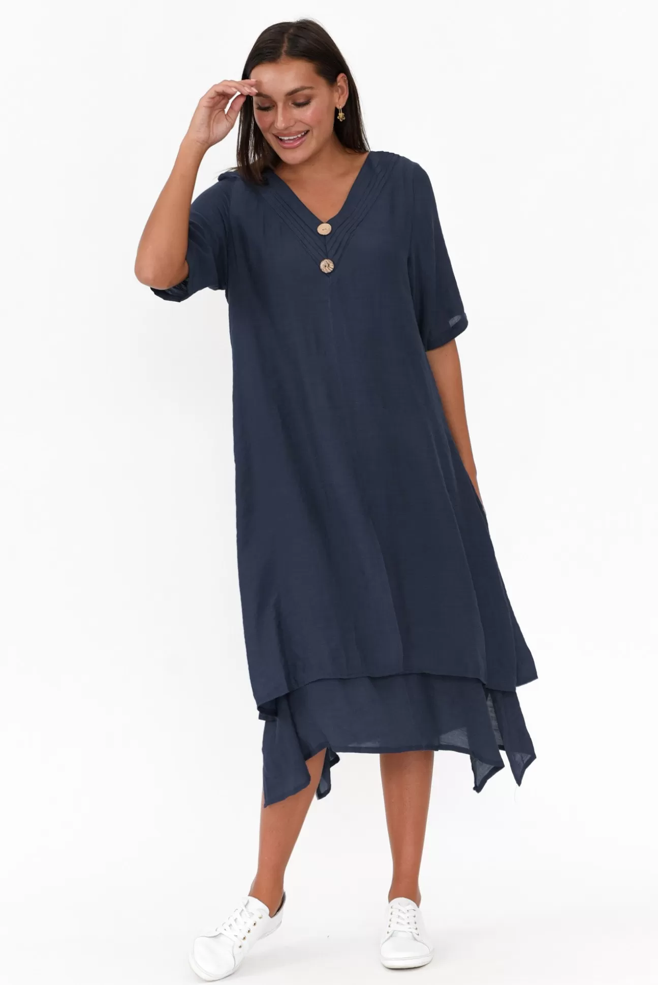 La Mode Nala Navy Layers Dress Best Sale