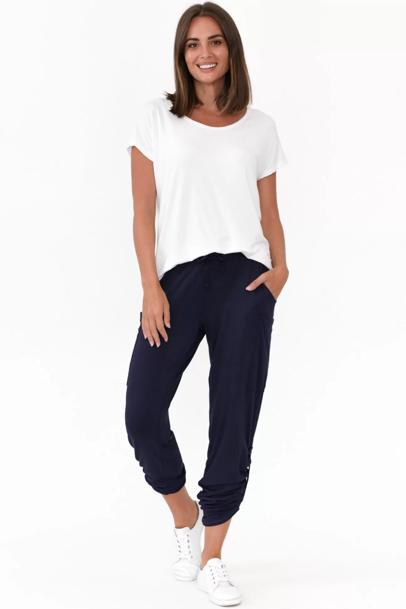 Bamboo Body Navy Bamboo Pocket Pant Discount