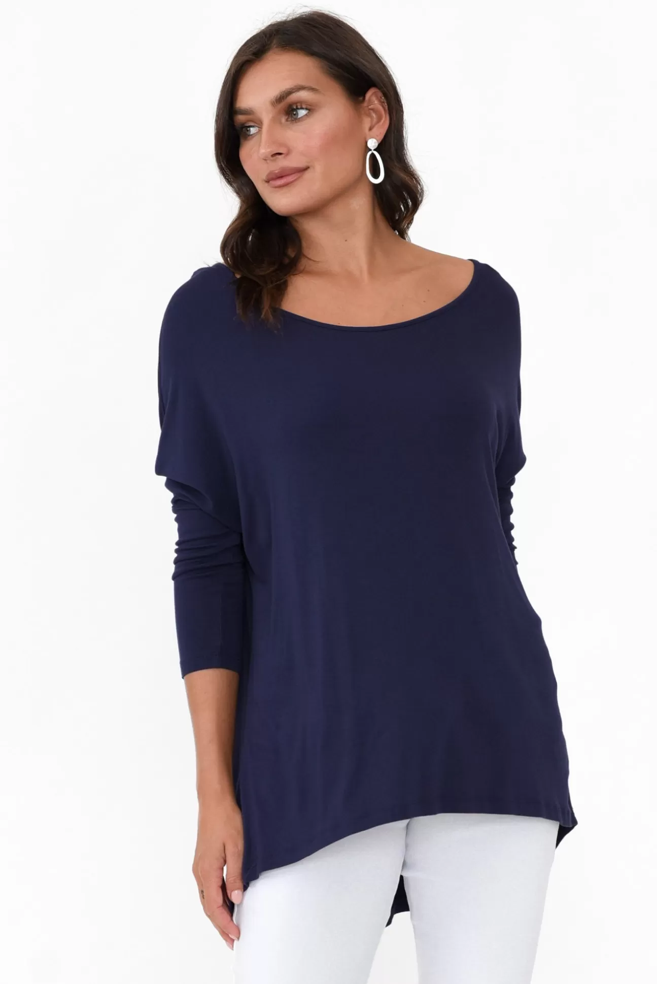 Betty Basics Navy Milan 3/4 Sleeve Top Fashion