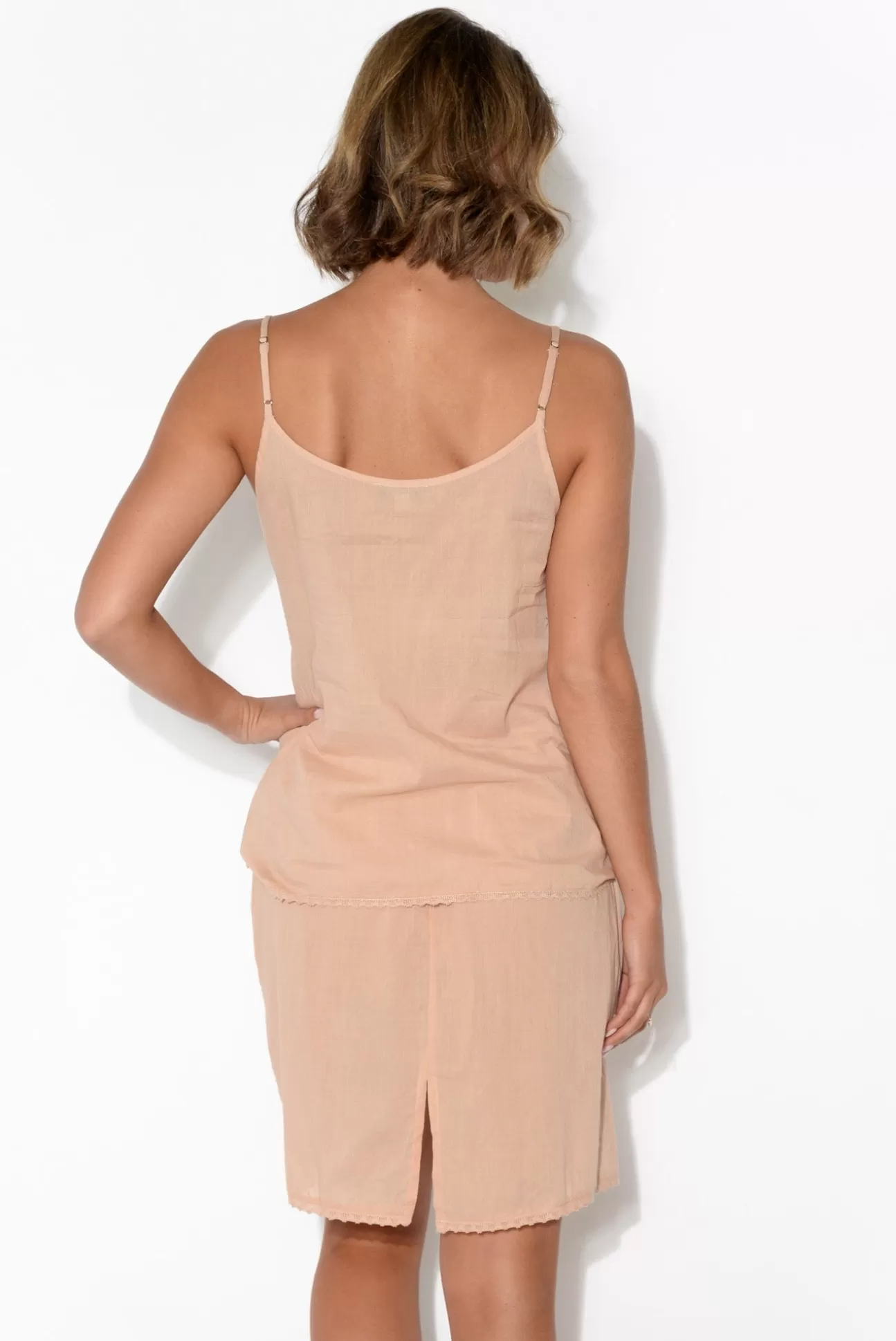 Orientique Nude Cotton Slip Cami Online