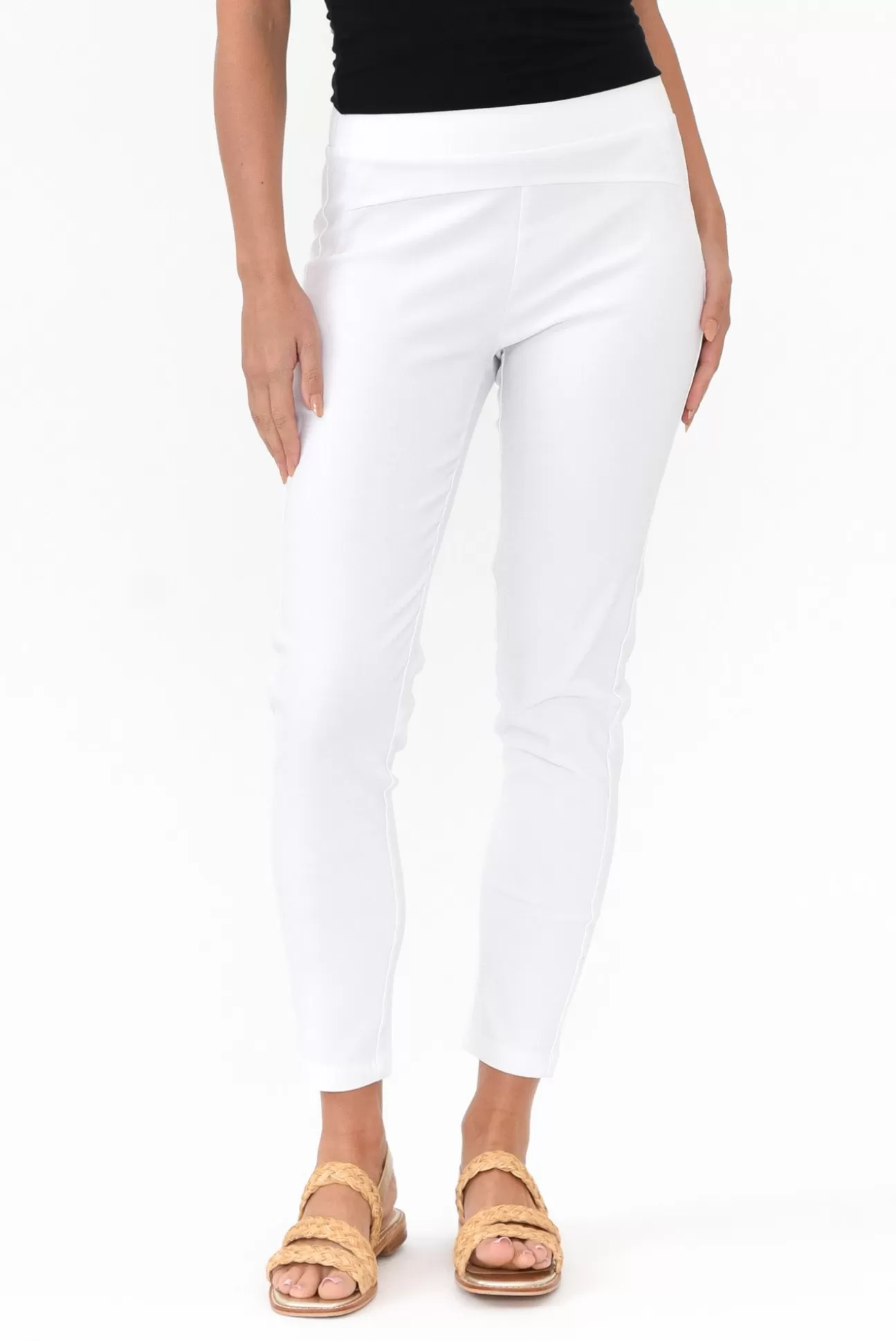 Tirelli Olympia White Straight 7/8 Pant New