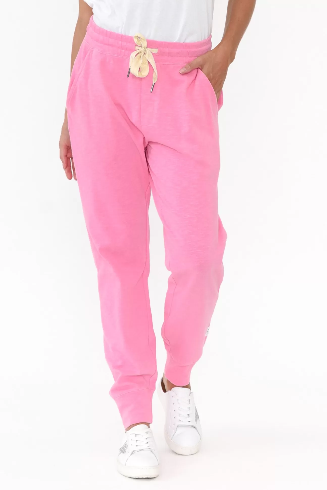 Elm Out And About Pink Cotton Pant Outlet