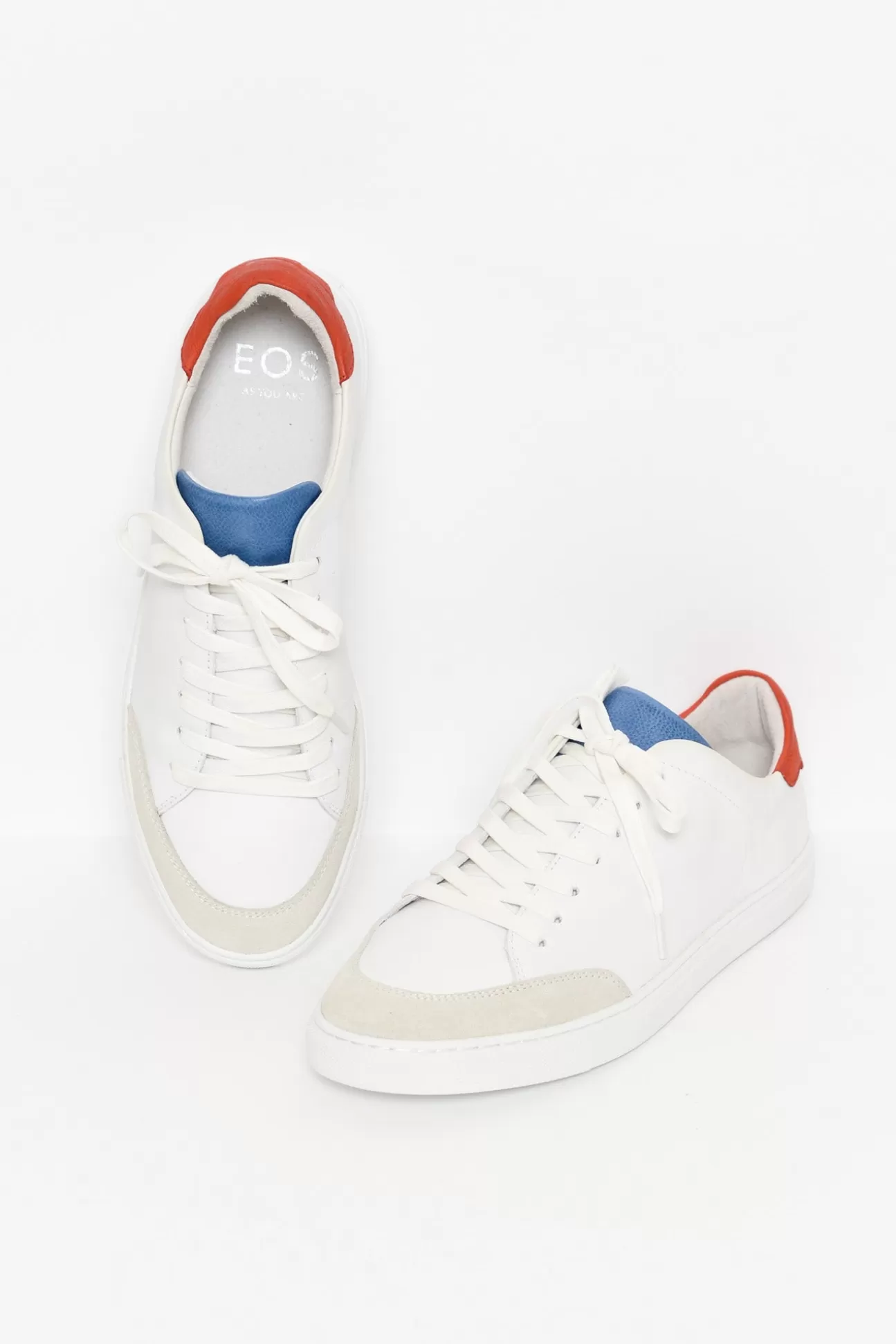 EOS Panels White Leather Sneaker Cheap