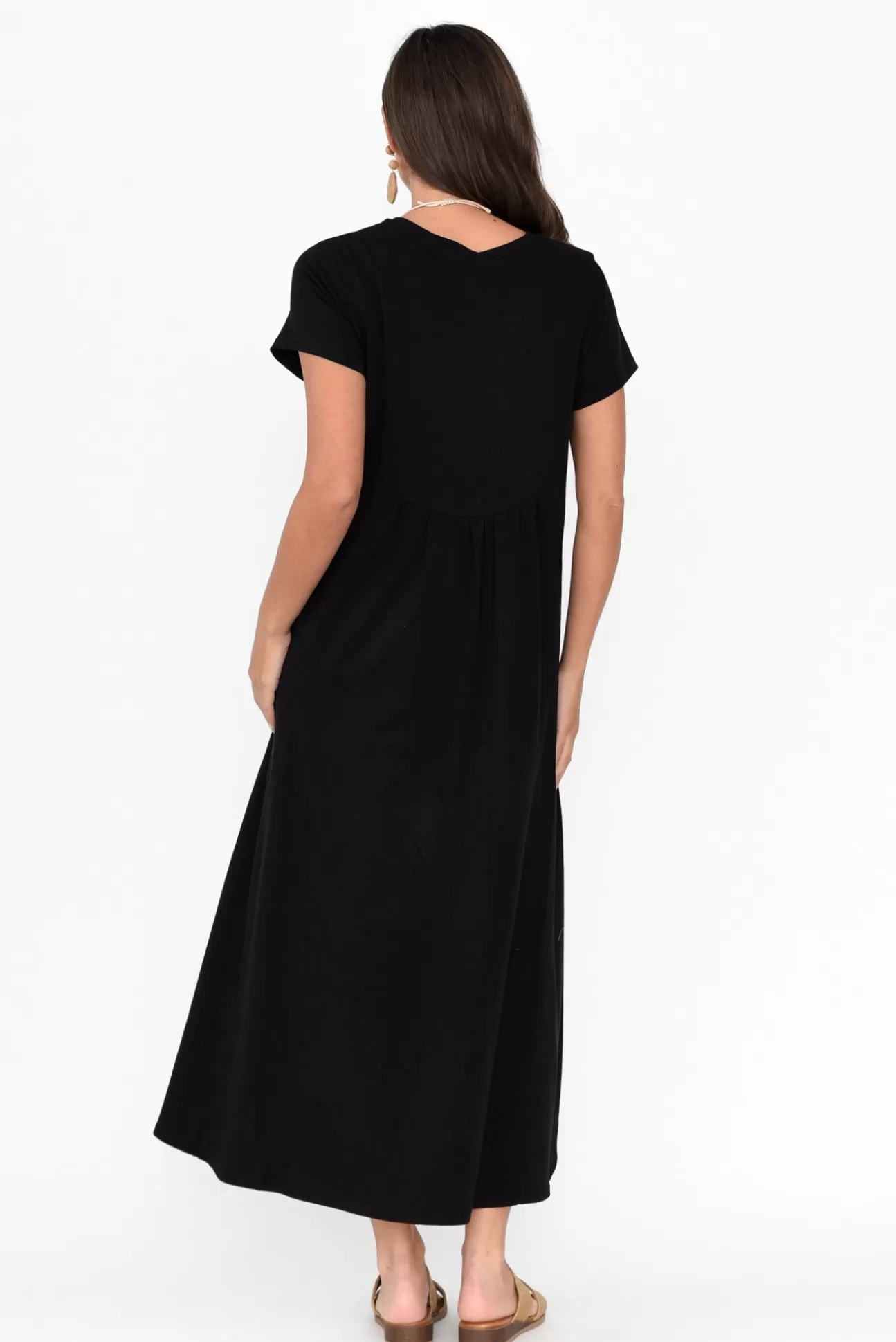 One Ten Willow Patrick Black Cotton Pocket Dress Shop