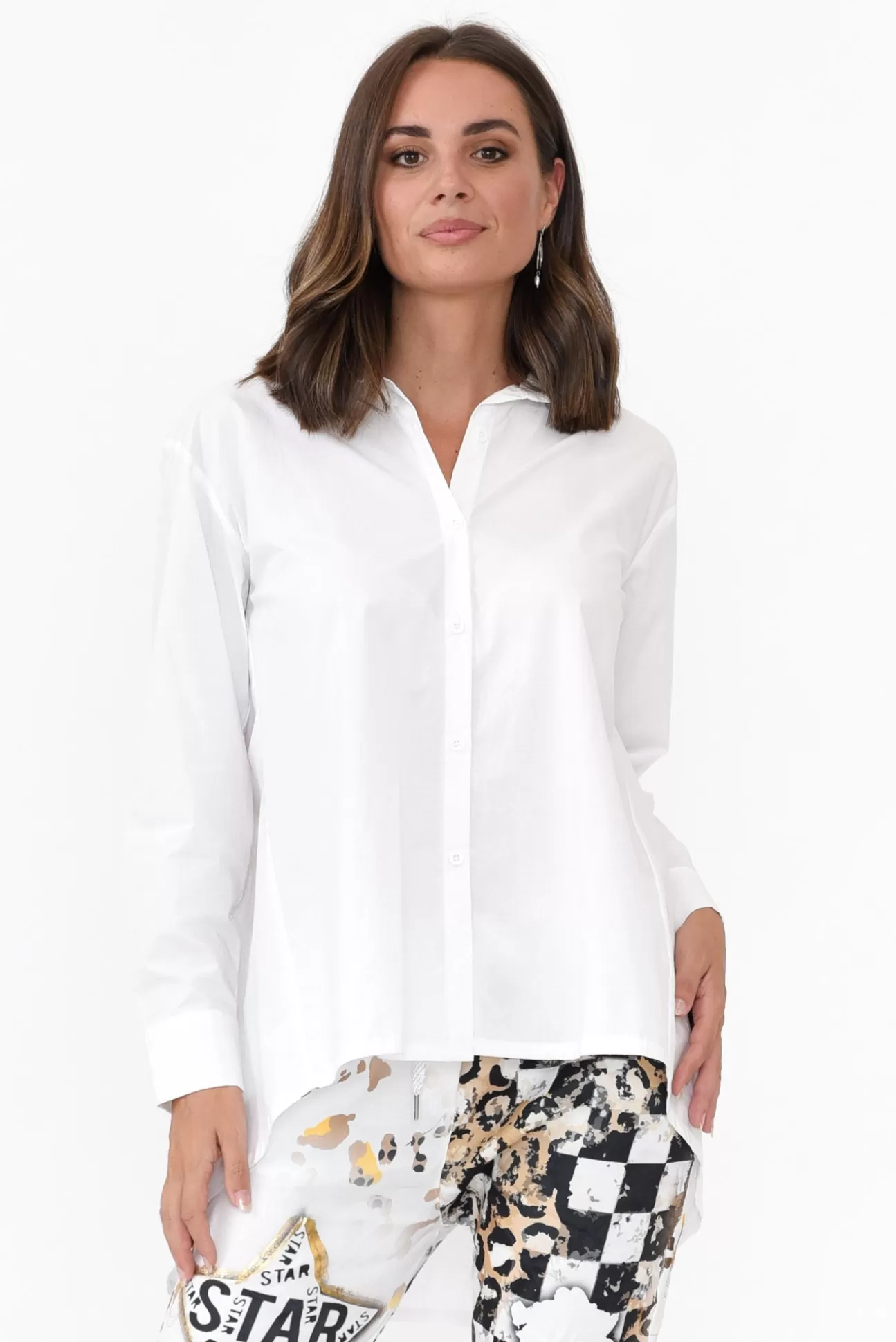 Tirelli Penny White Pleated Cotton Shirt Best