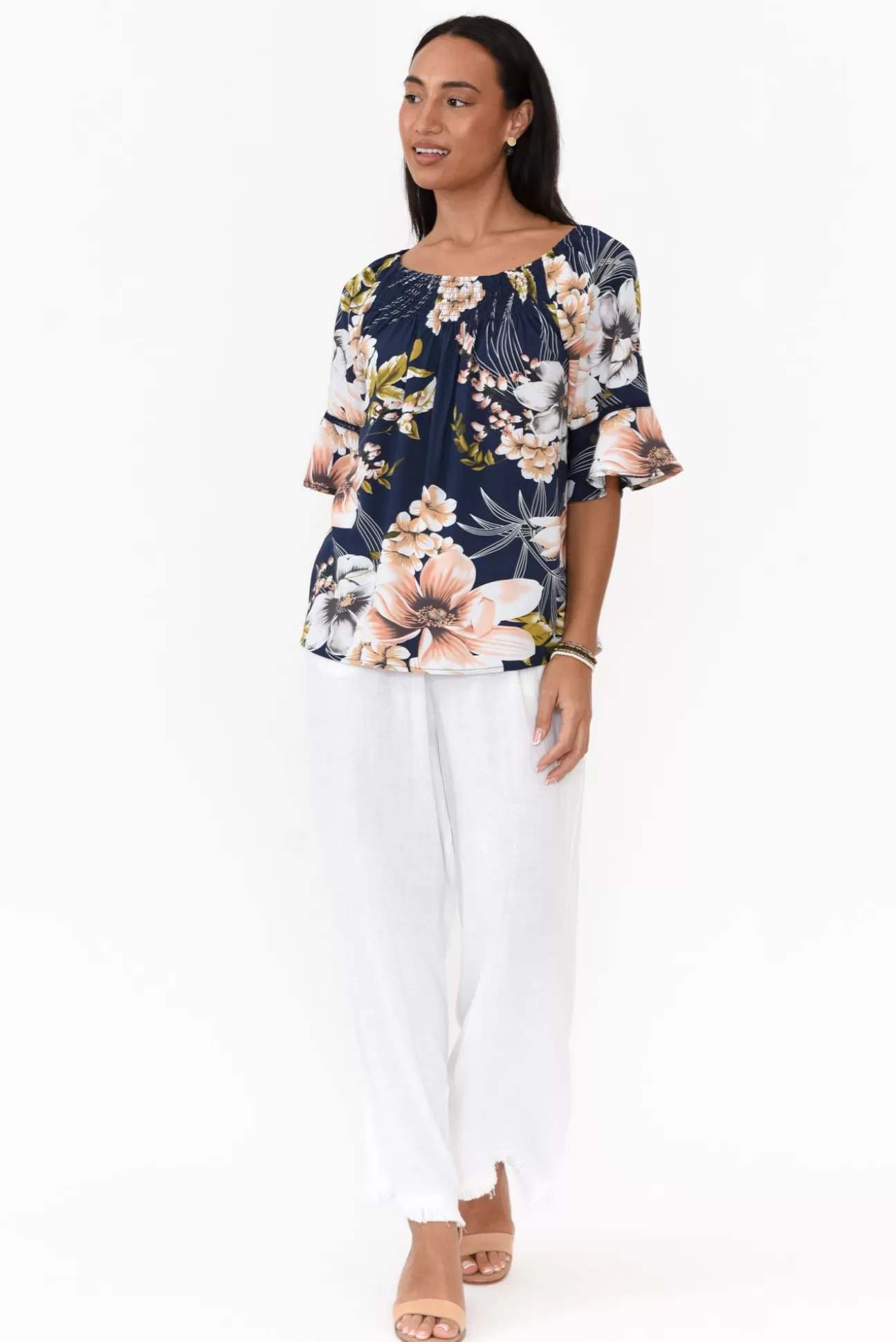 Zen Garden Penny White Relaxed Pant Best