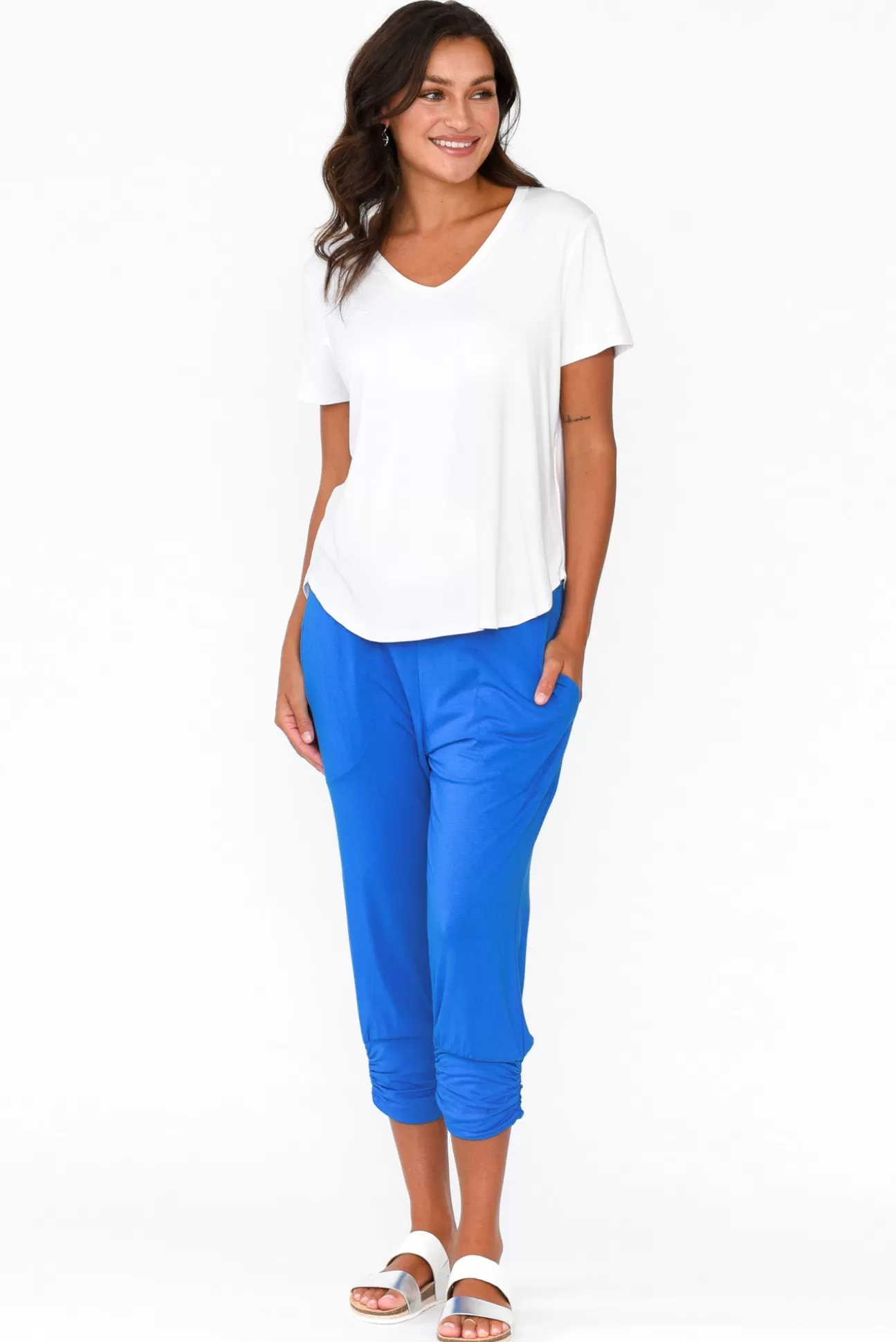 Lou Lou Perry Cobalt Bamboo Crop Pant Online