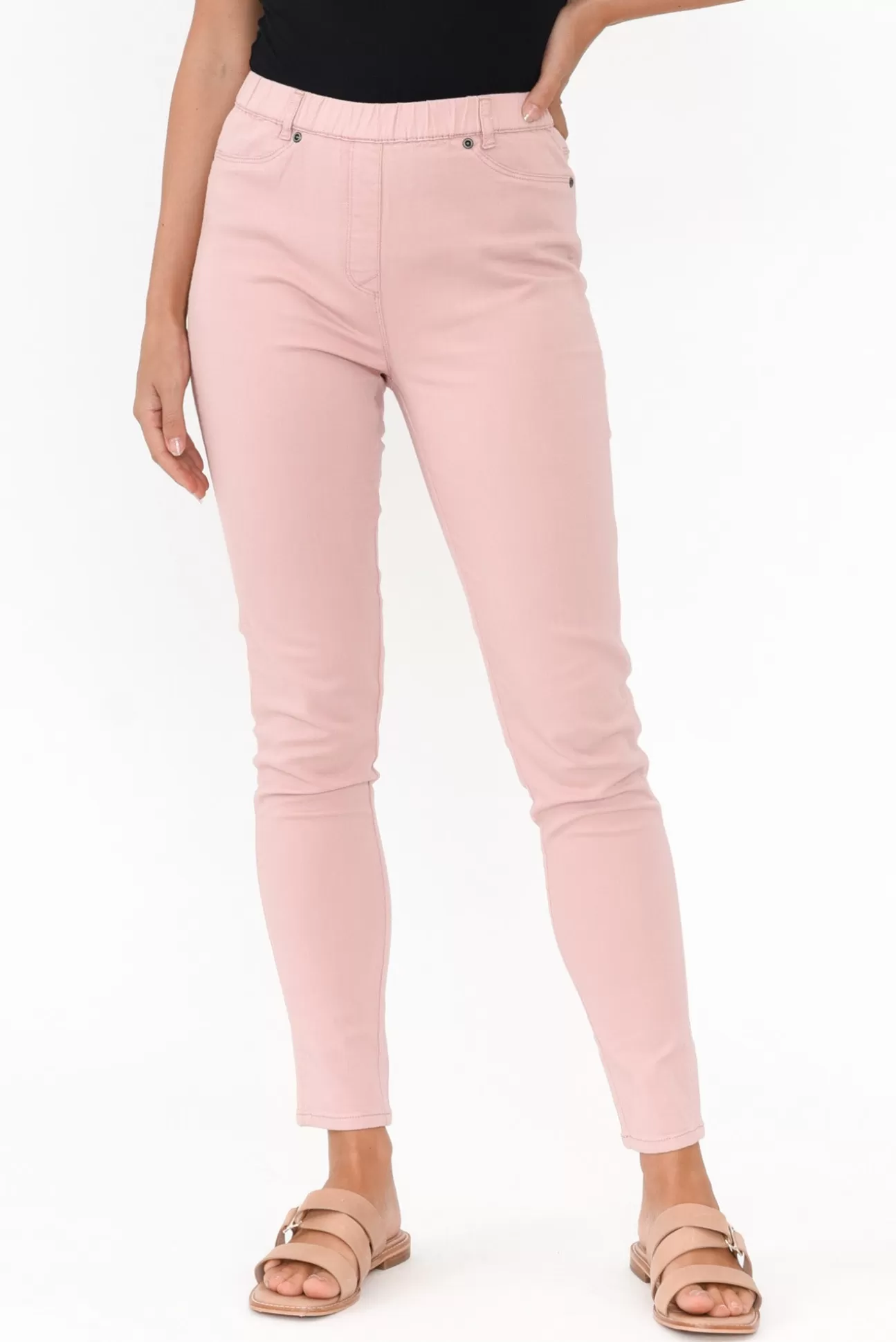 Cafe Latte Reed Blush Stretch Cotton Pant Online