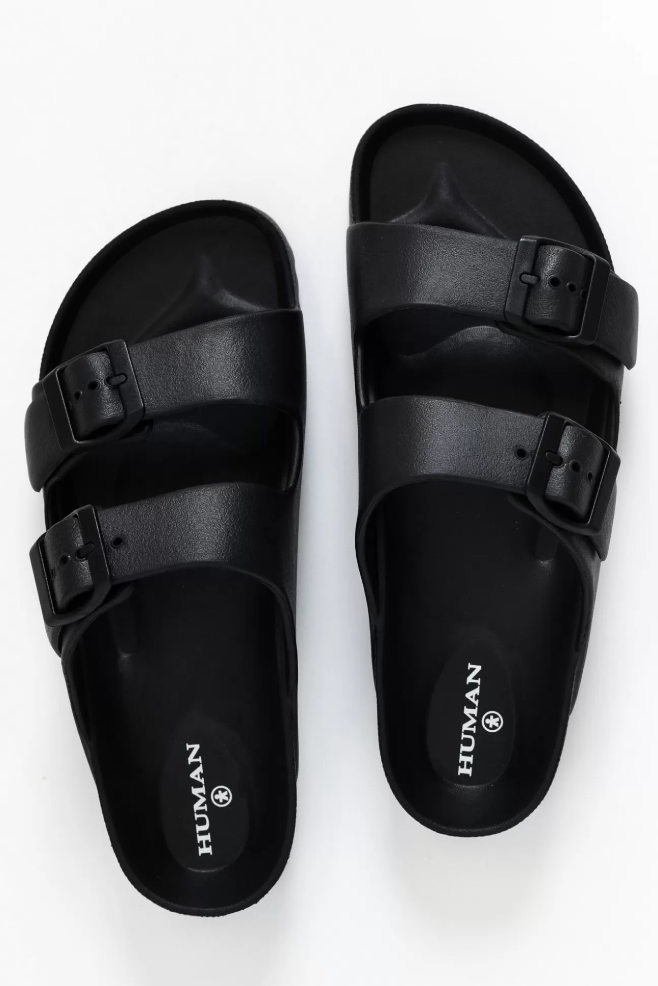 Human Shoes Ripe Black Buckle Slide Fashion