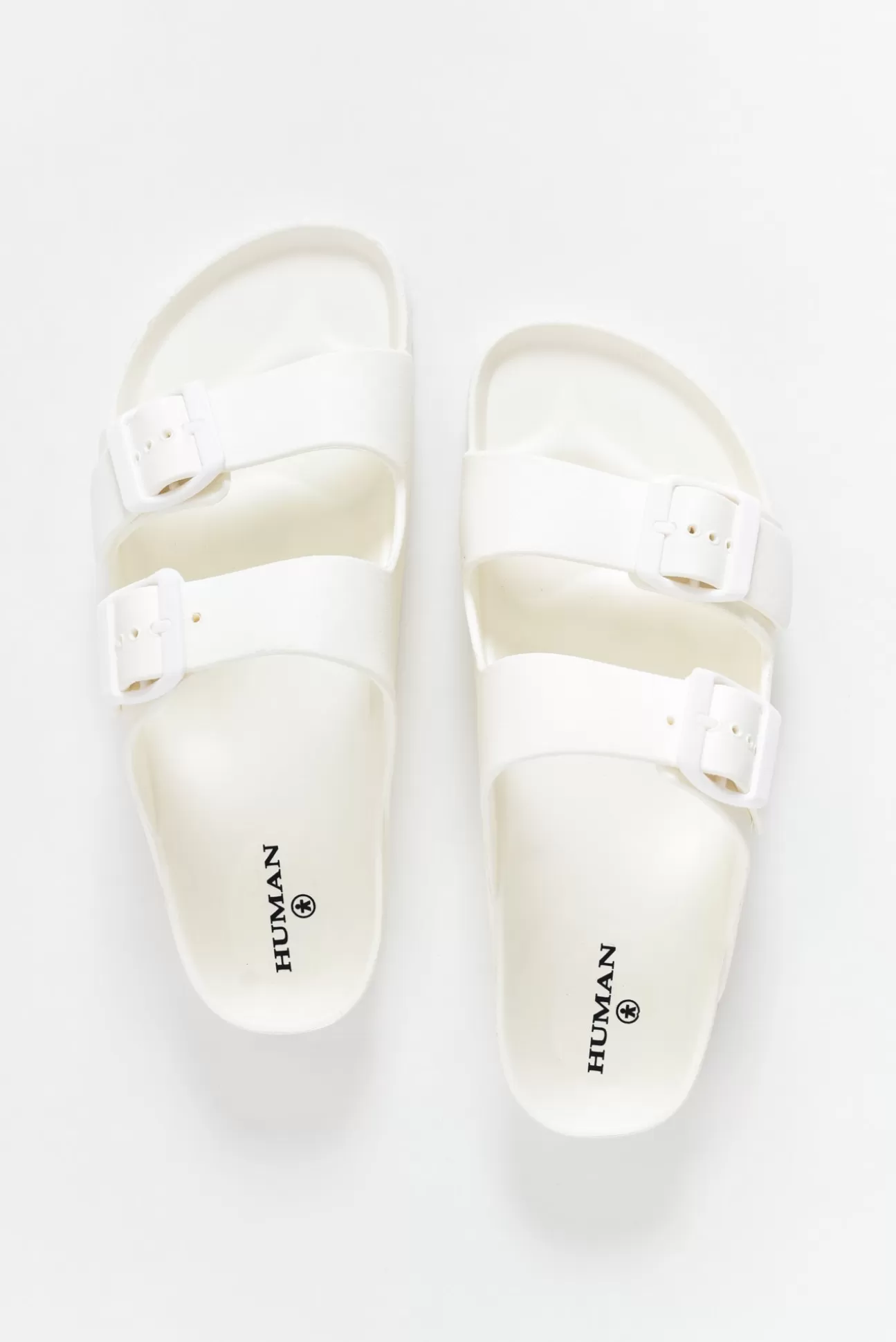 Human Shoes Ripe White Buckle Slide Best