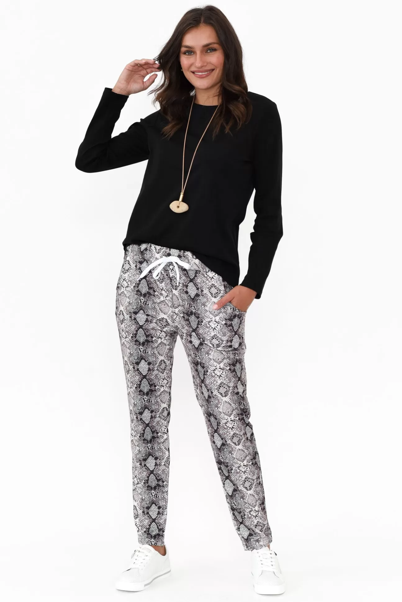 Hourglass Rowan Grey Snakeskin Tie Pant Online