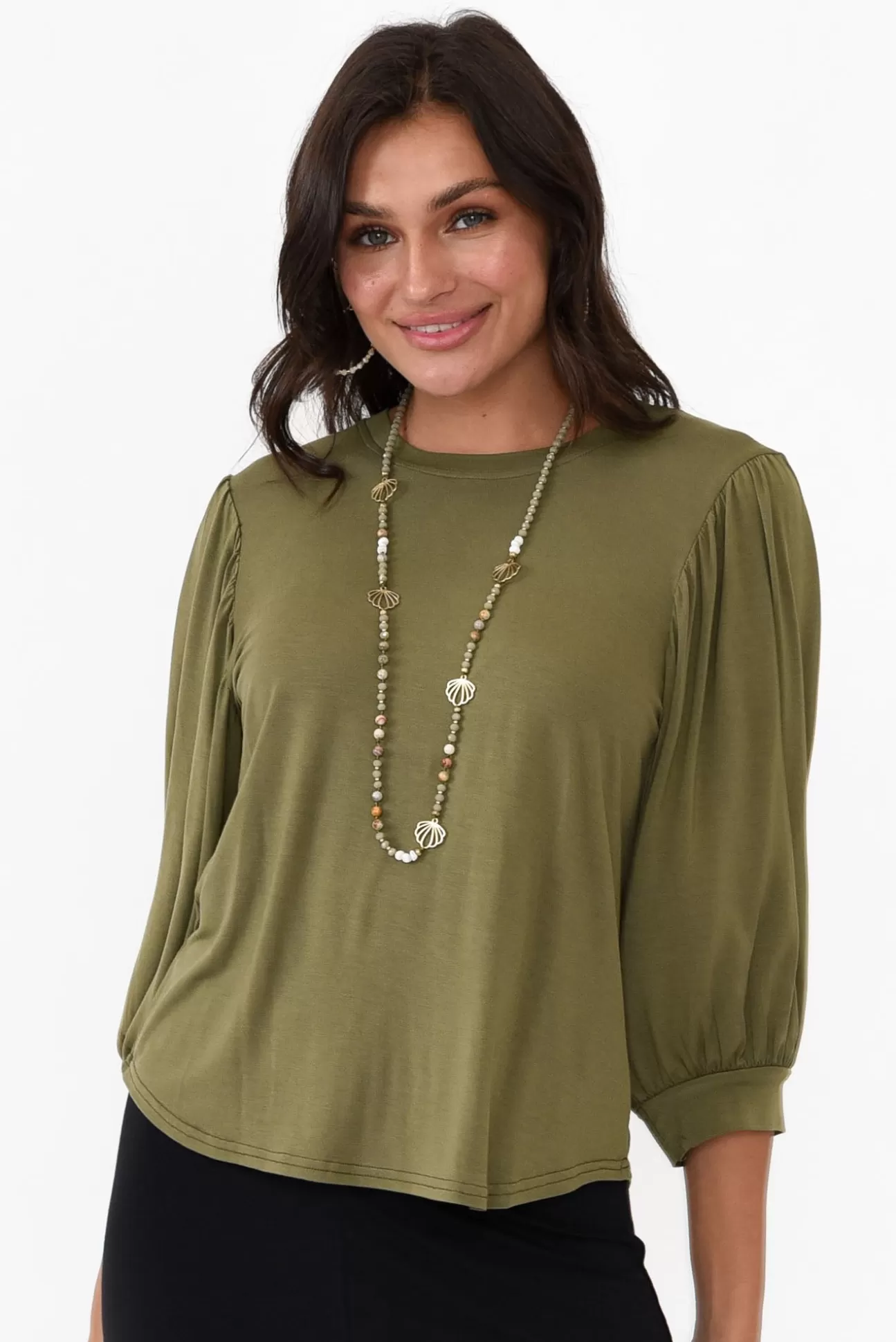 Willow Tree Rupert Khaki Modal Top Hot