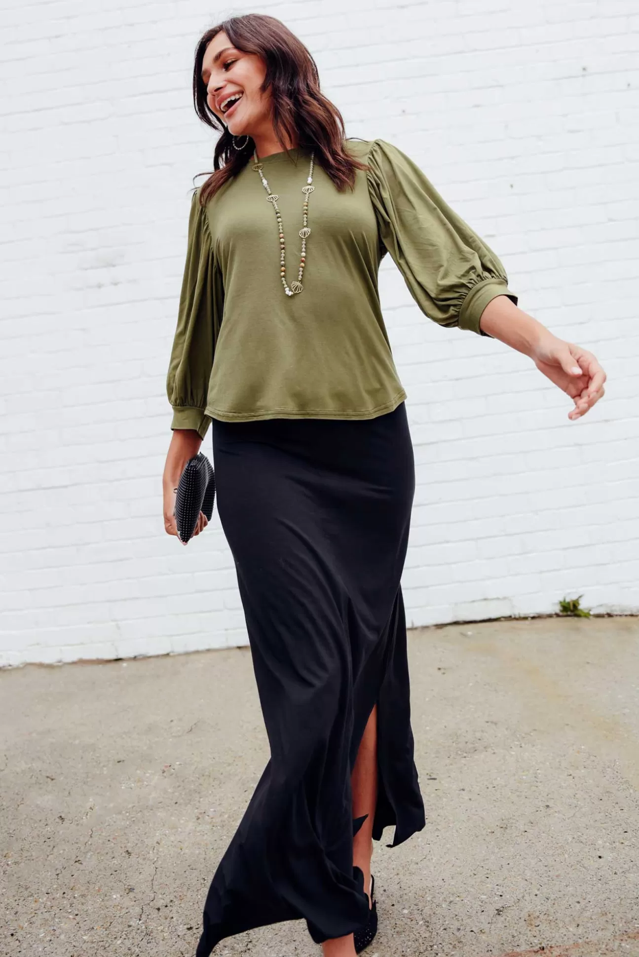 Willow Tree Rupert Khaki Modal Top Hot