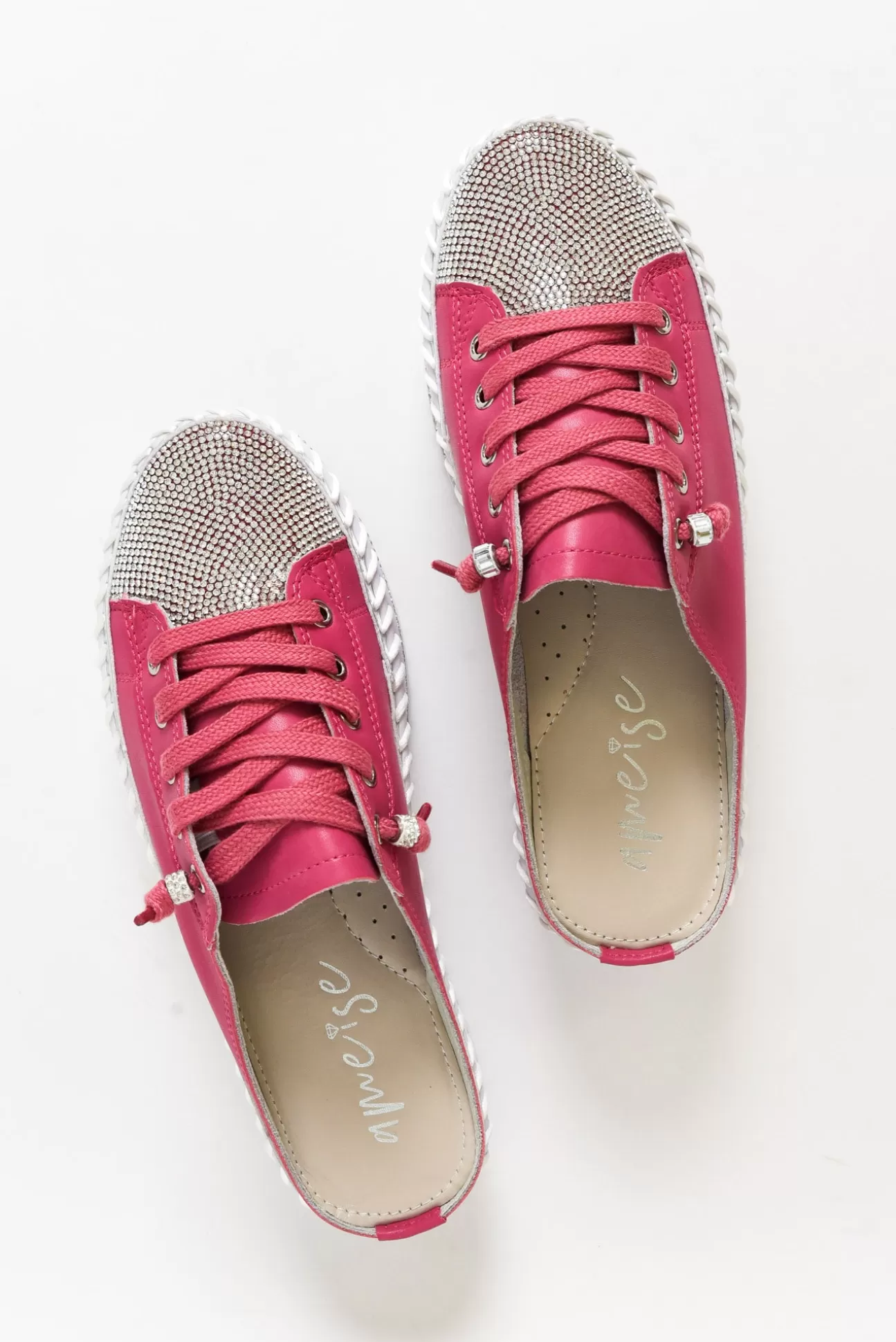 Ameise Sarah Hot Pink Leather Mule Sneaker Flash Sale