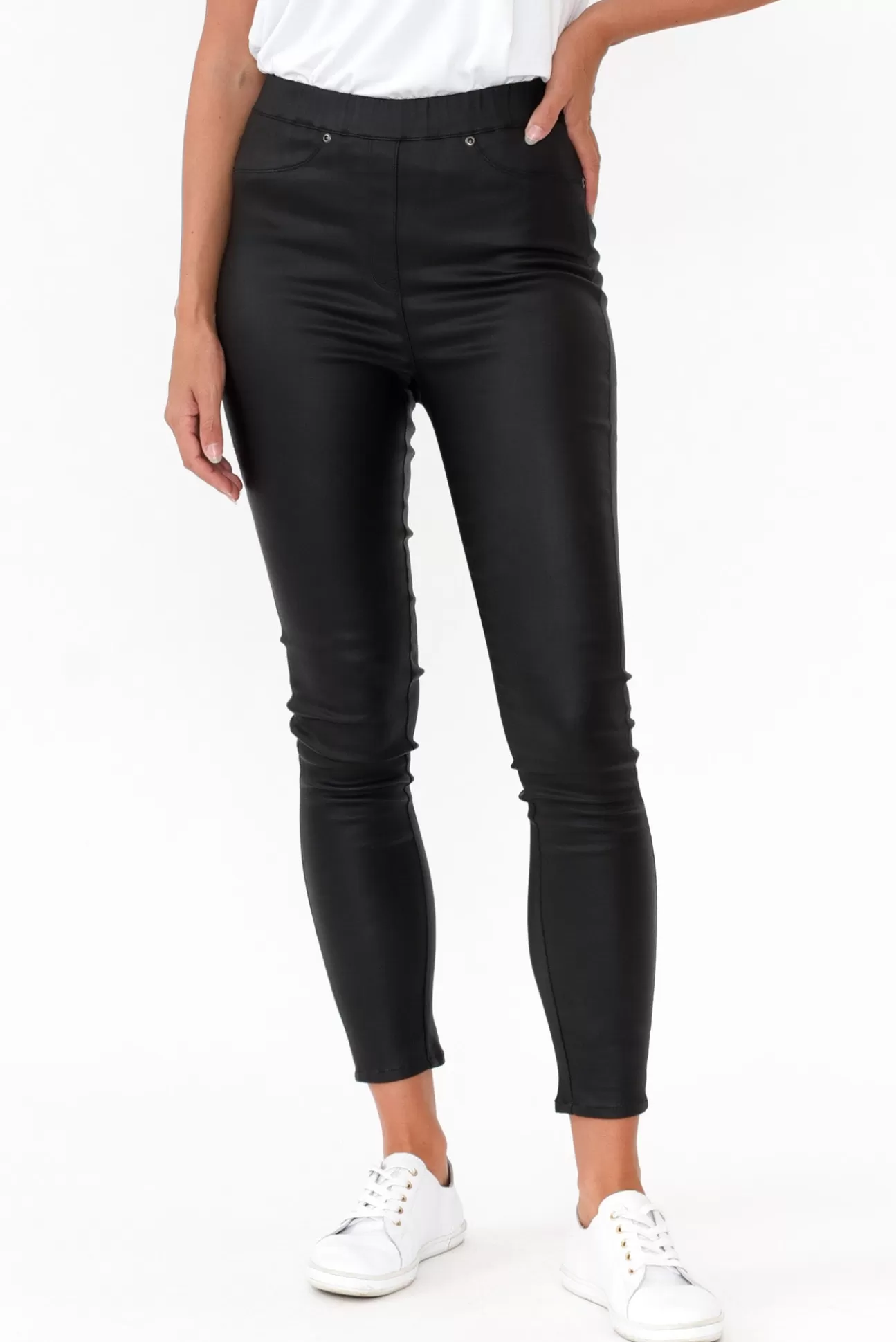 Slate the Label Sawyer Black Wet Look Pant Outlet