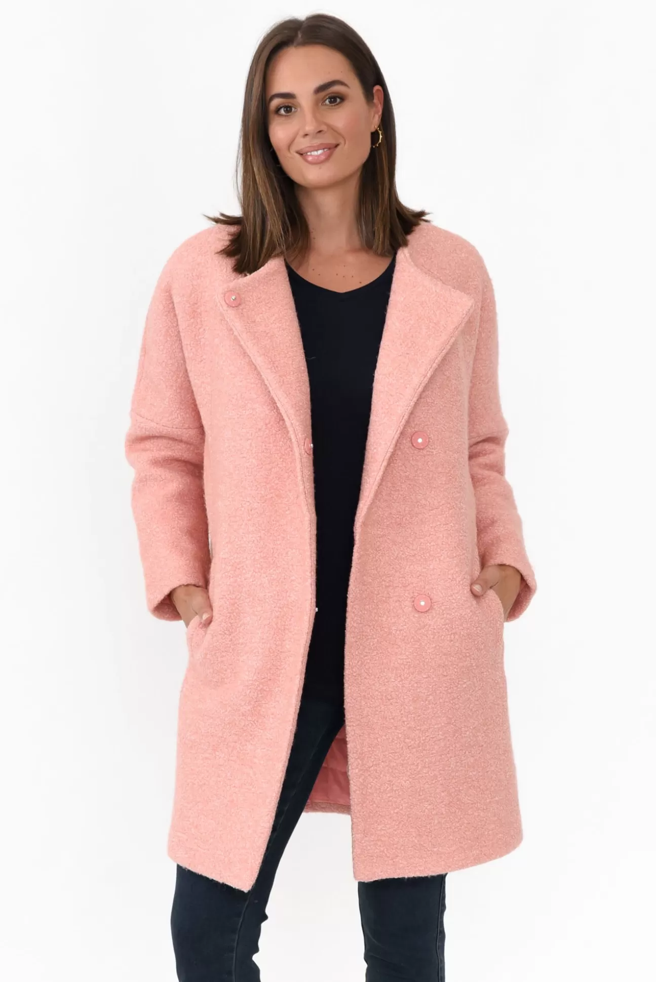 Foil Senseo Winter Peach Wool Blend Coat Flash Sale