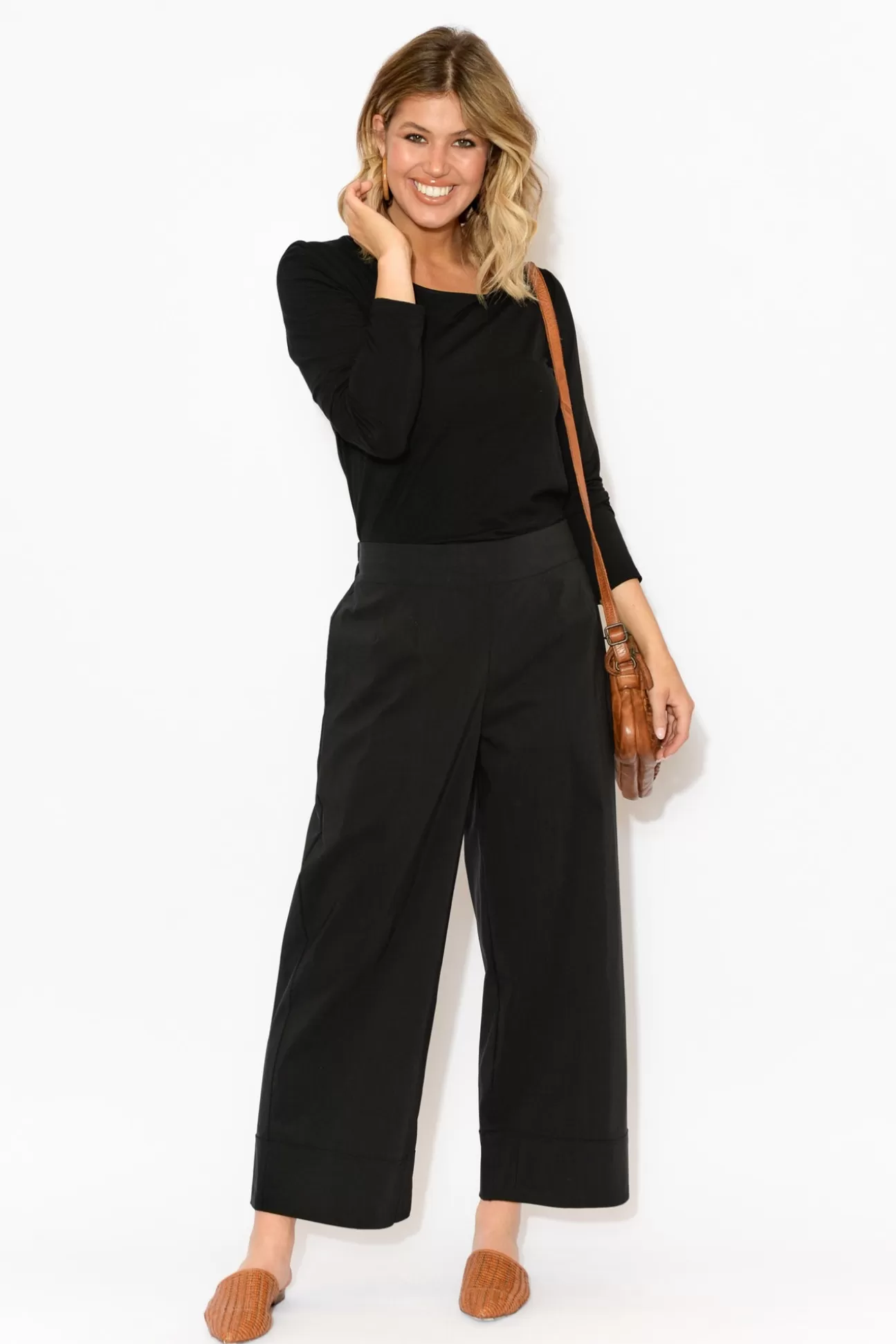 Tirelli Shannon Black Wide Leg Pant Cheap