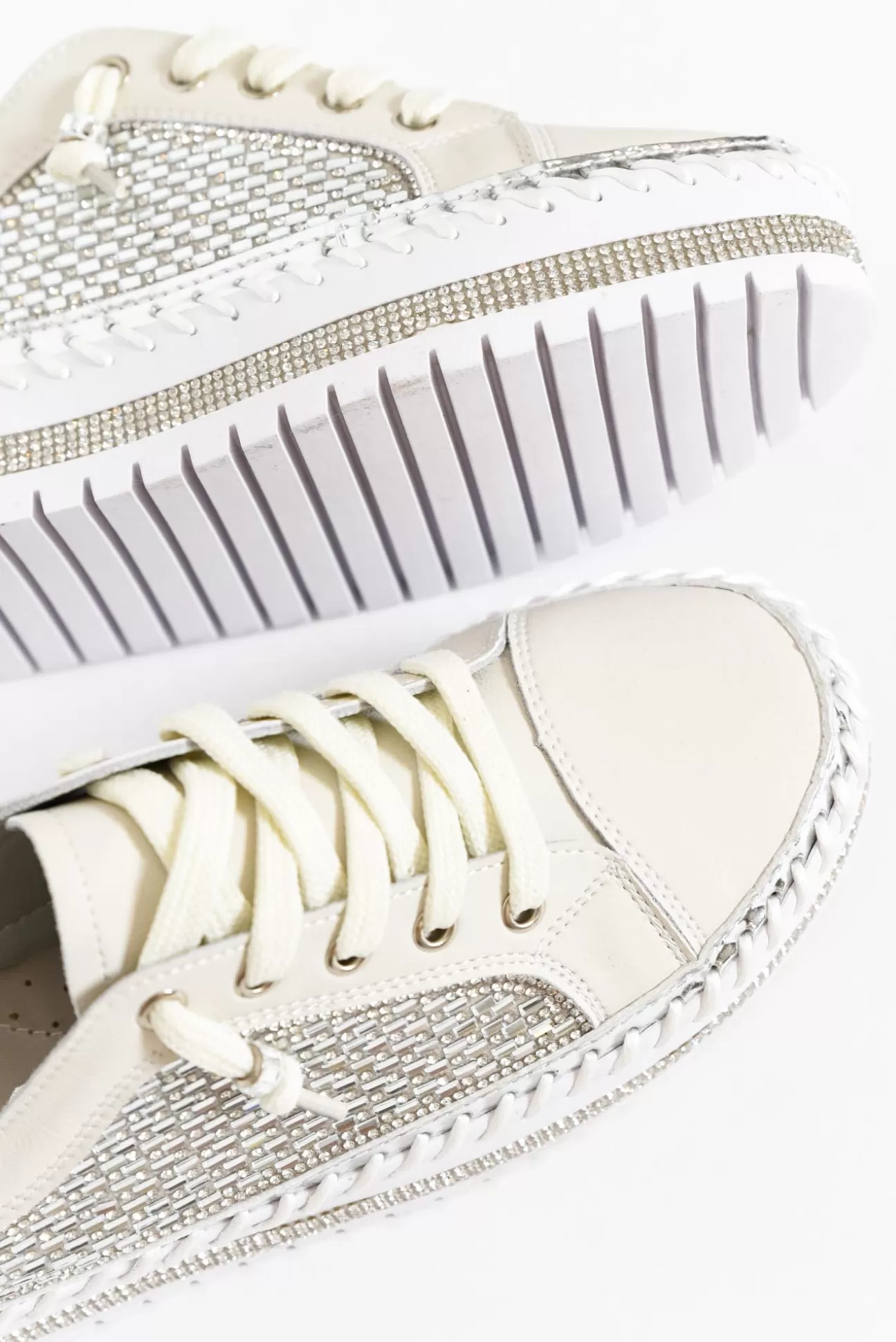 Ameise Show Stone Leather Diamante Sneaker Flash Sale