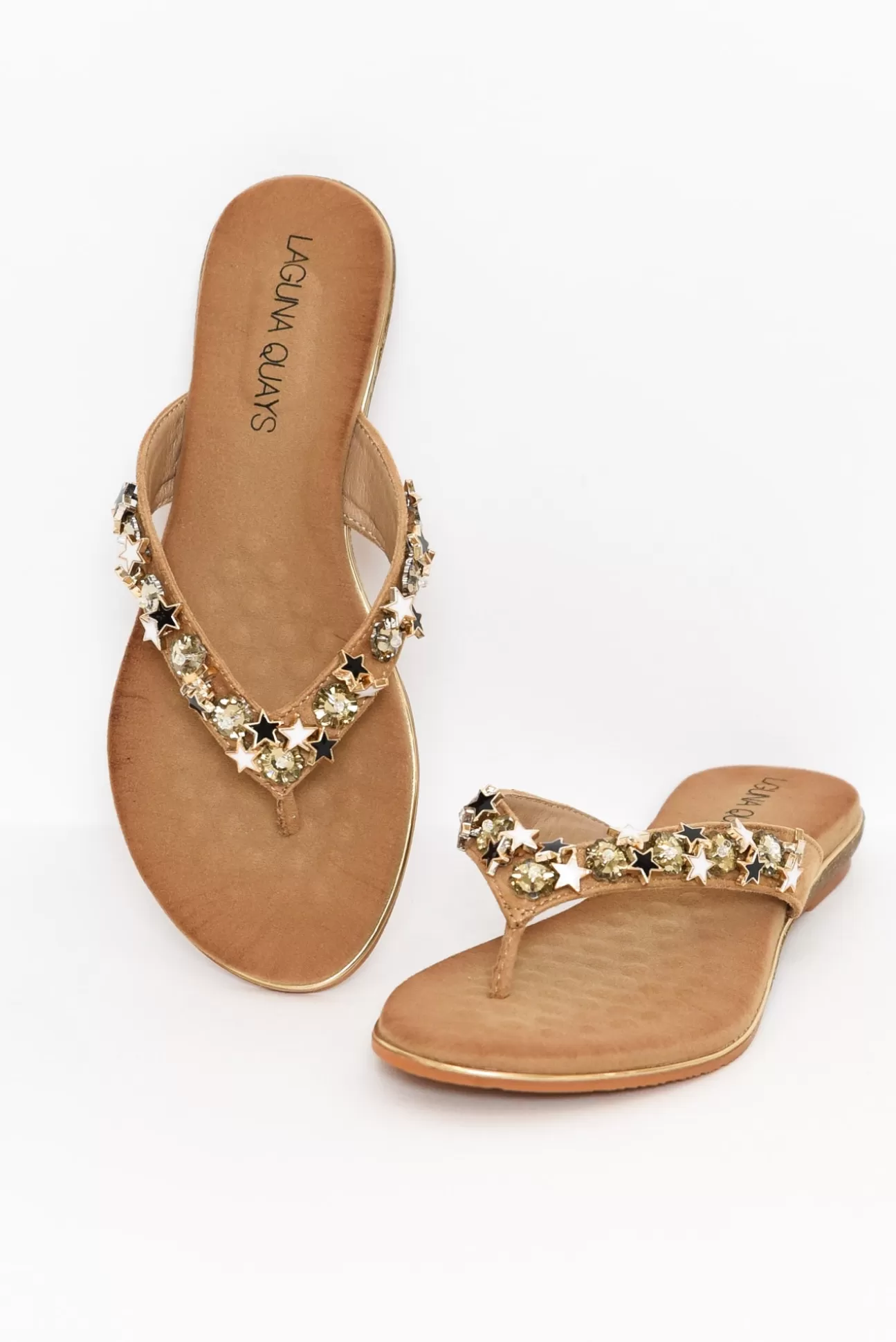 Laguna Quays Silvie Nude Embellished Slide Discount