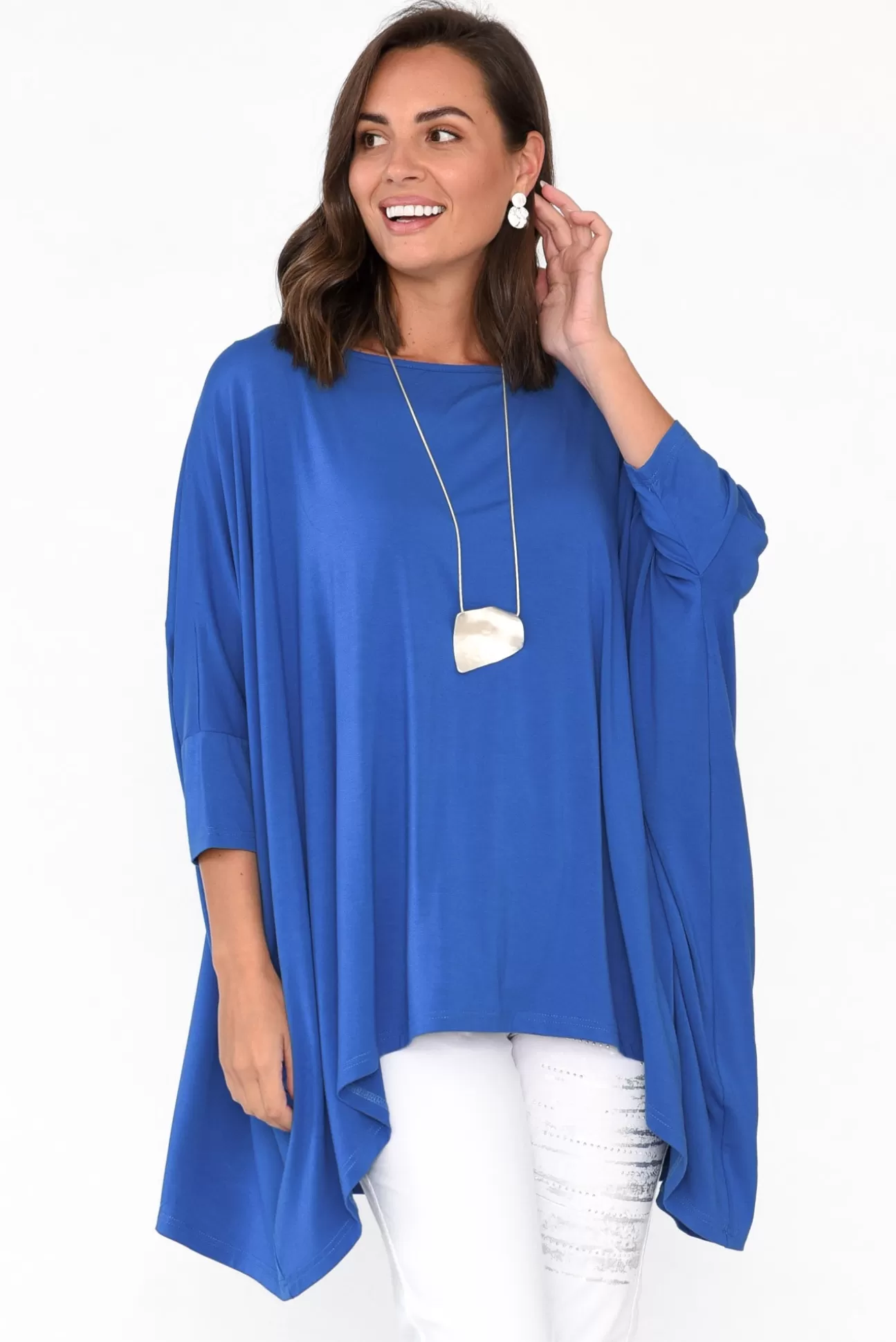 PQ Simplicity Cobalt Bamboo Drape Top Hot