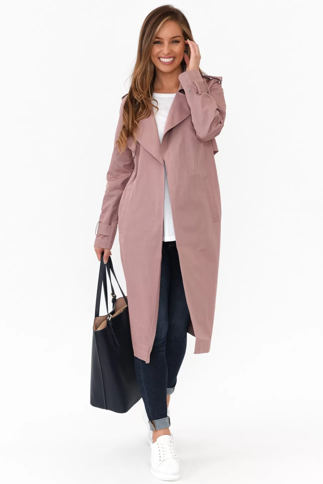 Foil Soho Berry Trench Coat Clearance