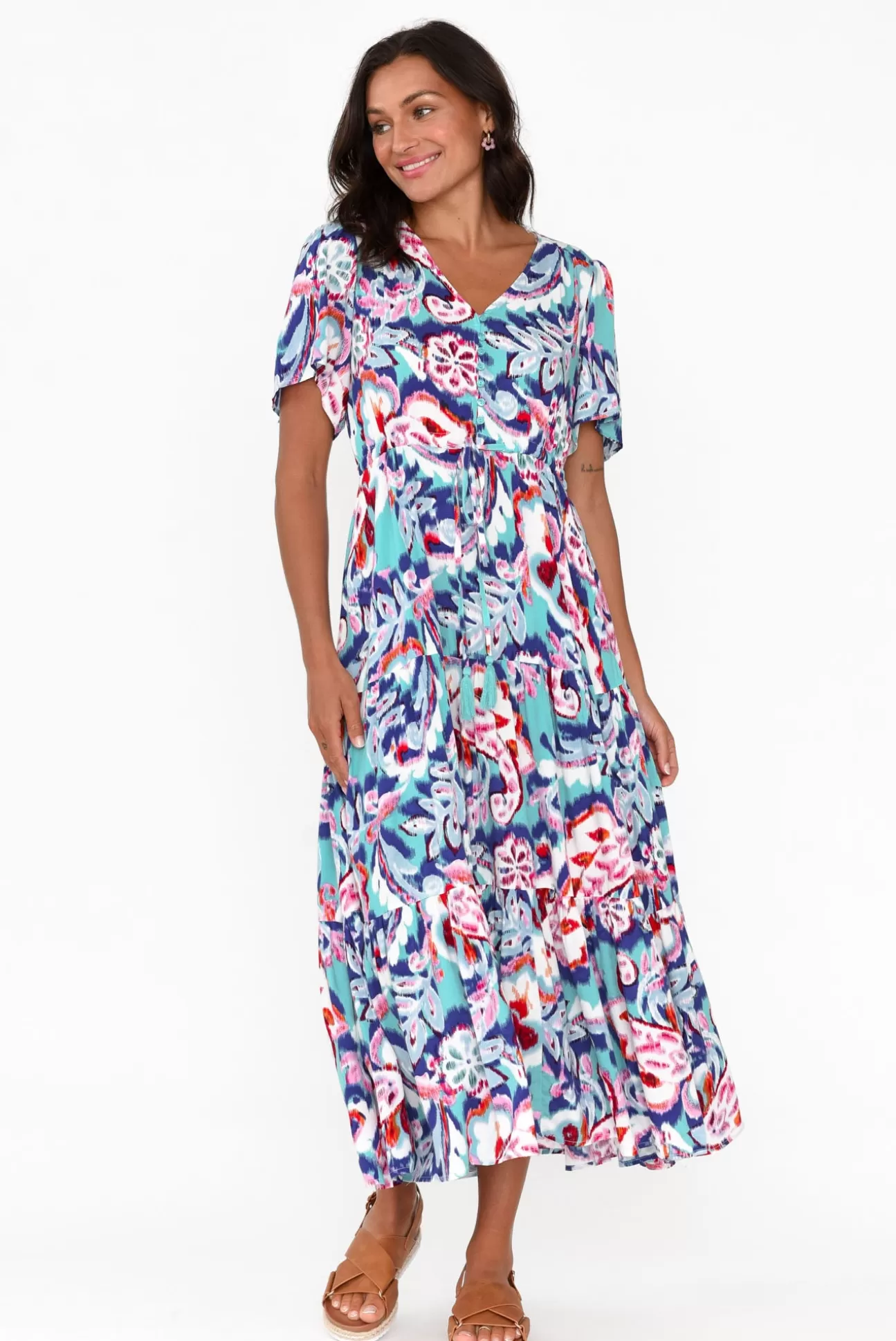 Willow Tree Solene Blue Garden Tier Dress Clearance