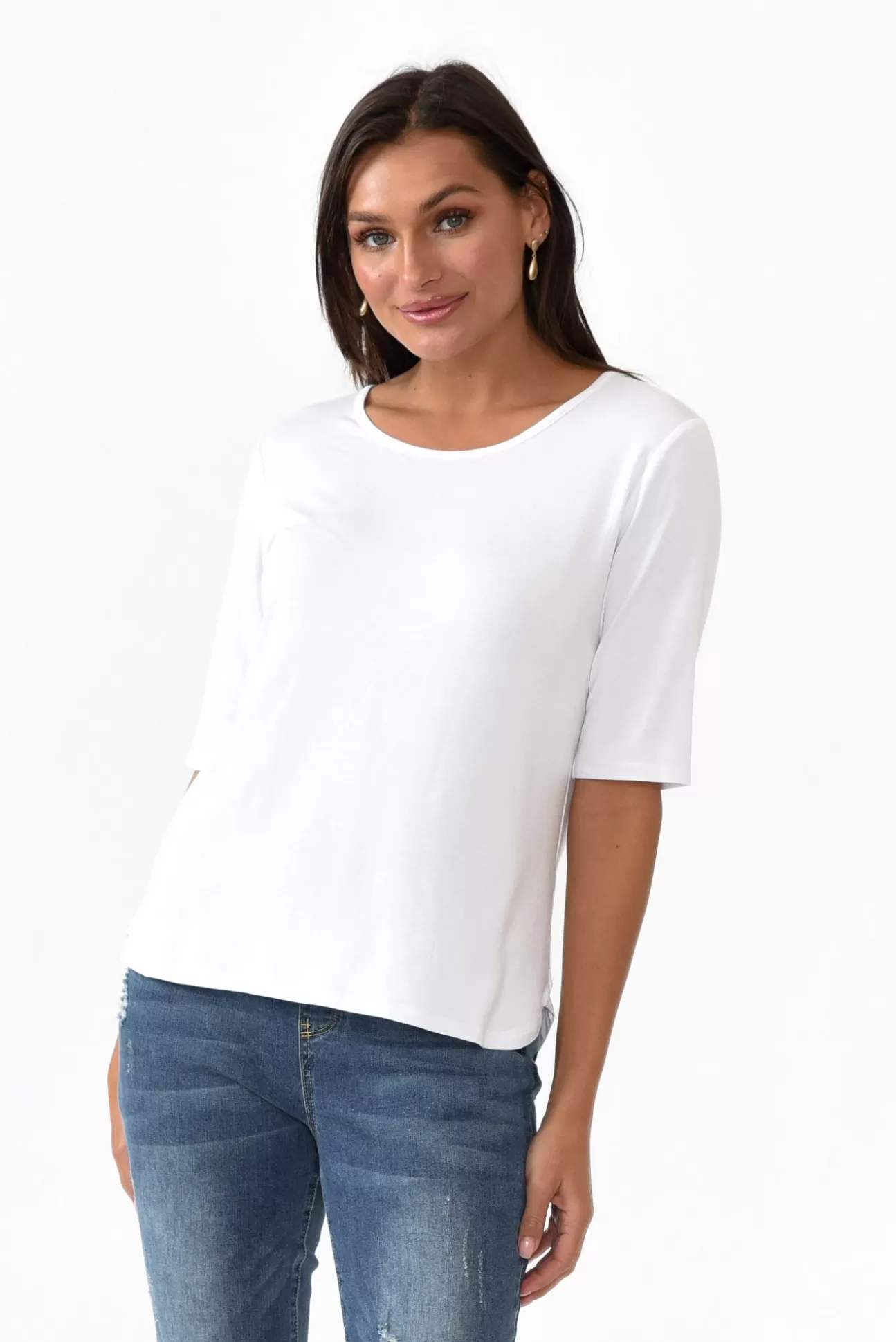 Bamboo Body Sophie White Bamboo Top Fashion