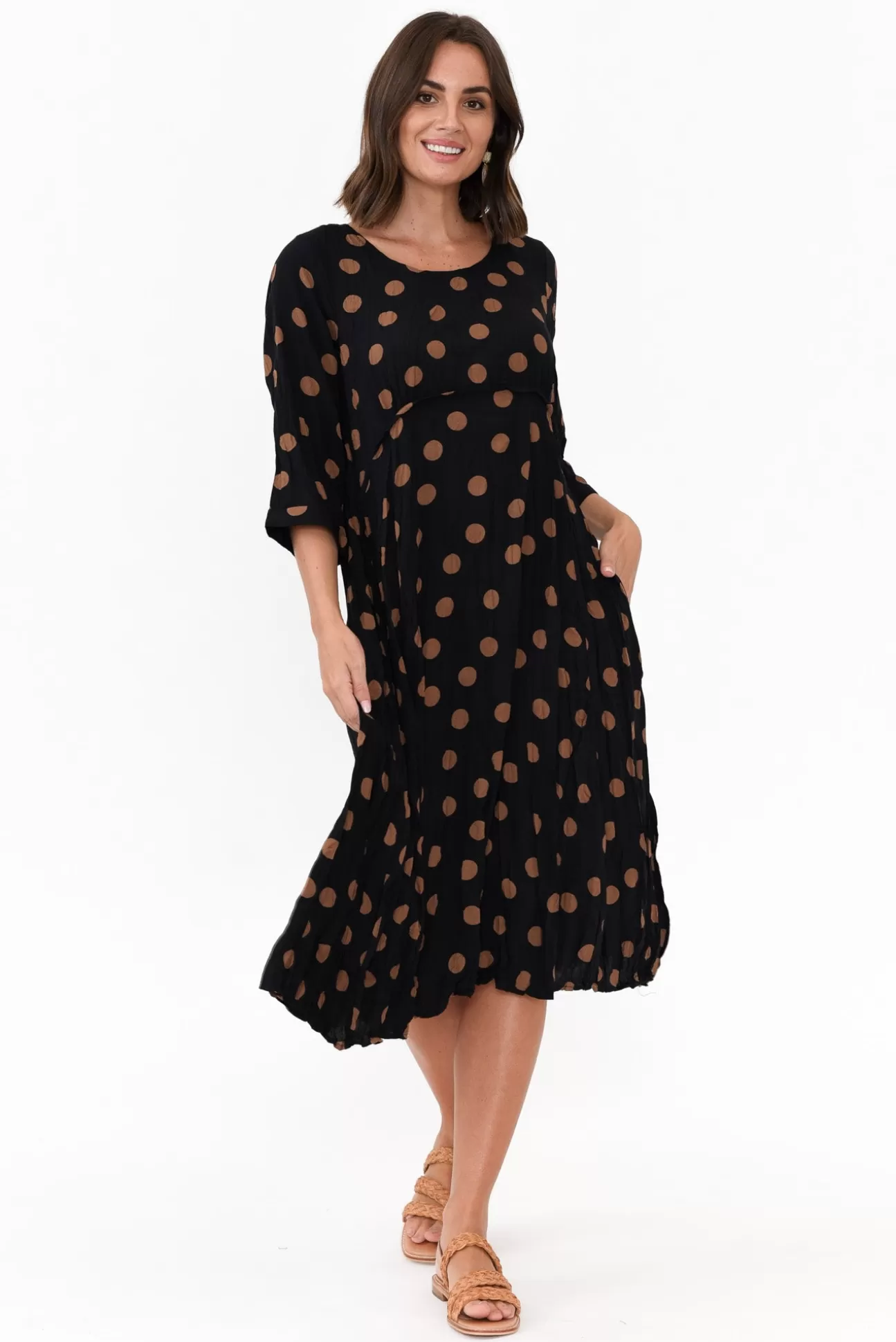 Willow Tree Soprano Black Spot Midi Dress Sale