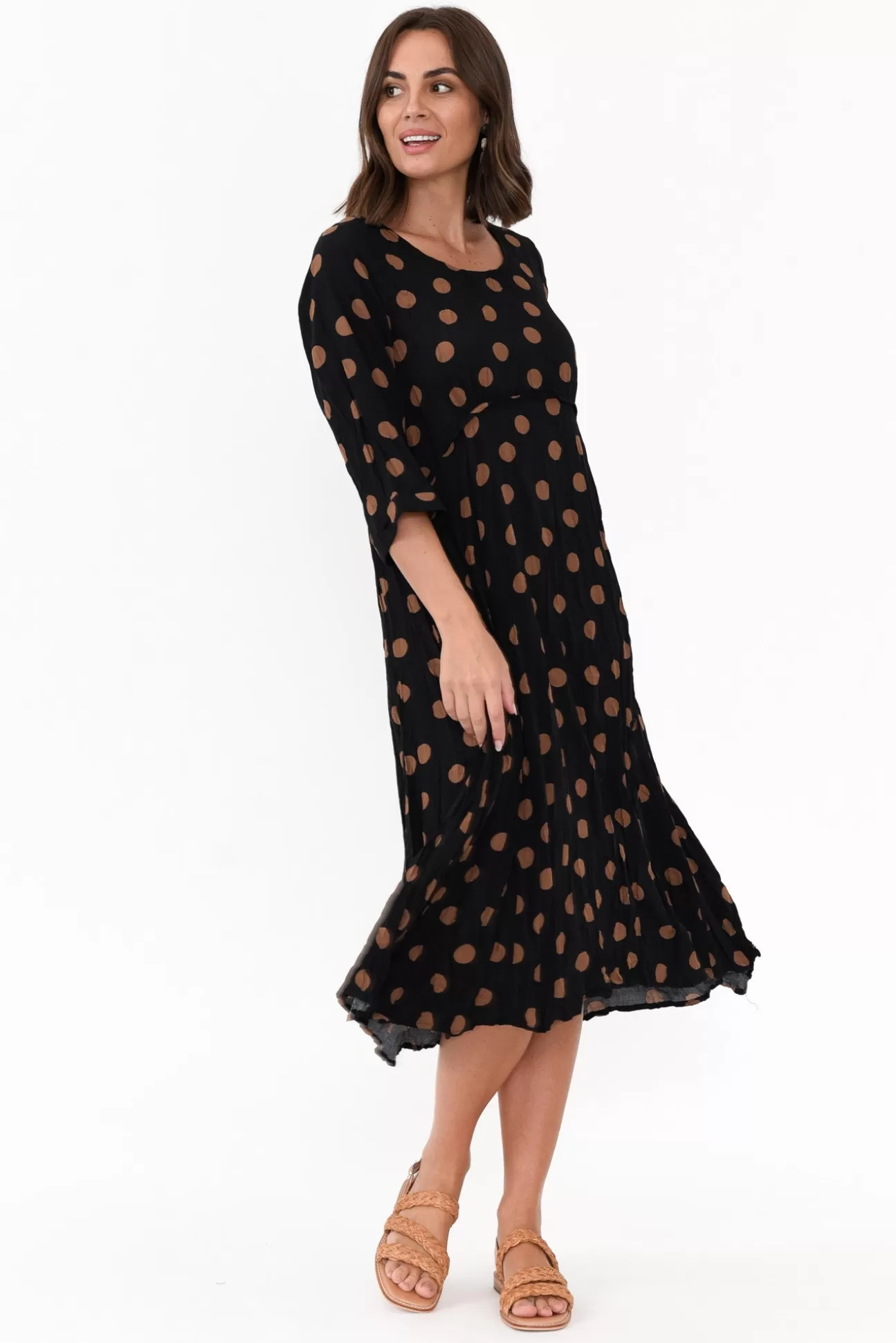 Willow Tree Soprano Black Spot Midi Dress Sale