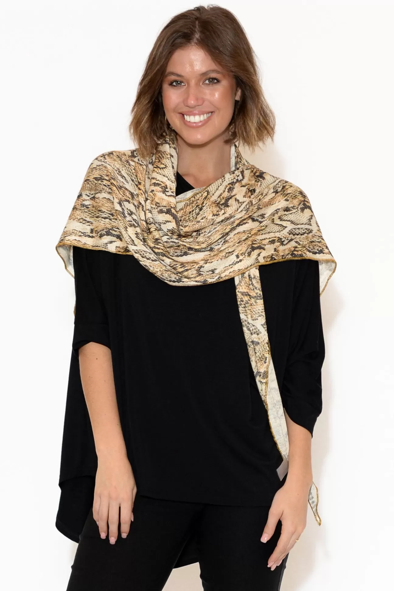 Lou Lou Sutton Animal Bamboo Cashmere Scarf Shop