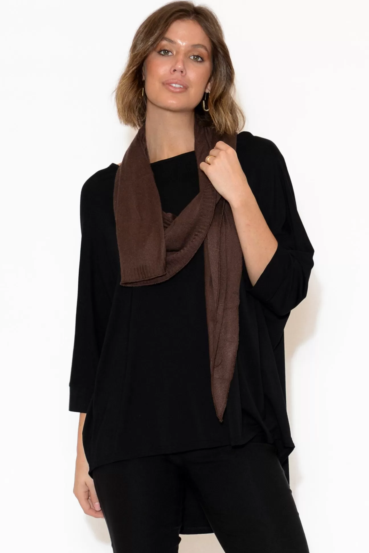 Lou Lou Sutton Brown Bamboo Cashmere Scarf Store