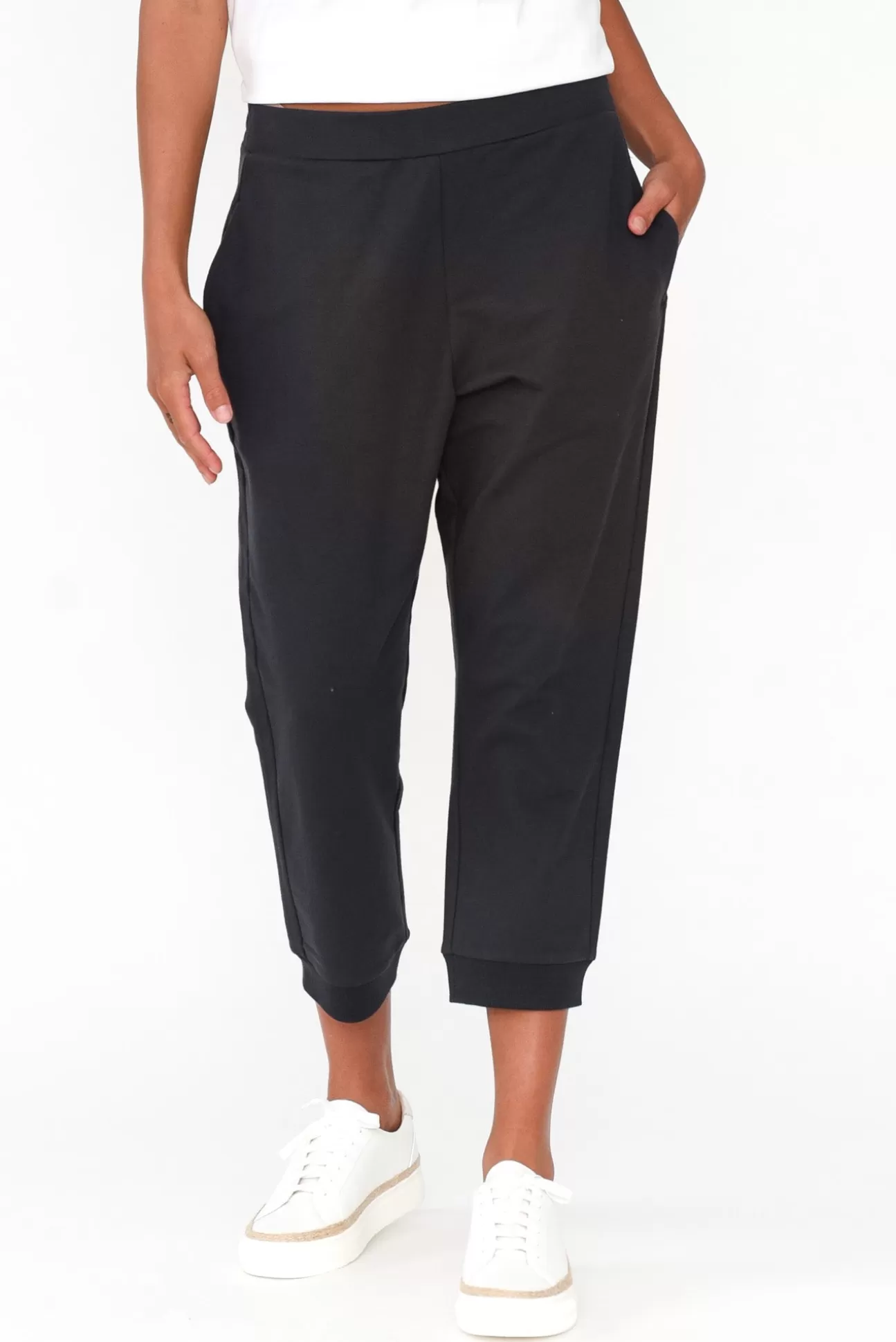 Betty Basics Tasha Charcoal Cotton Blend Jogger Pant Best Sale