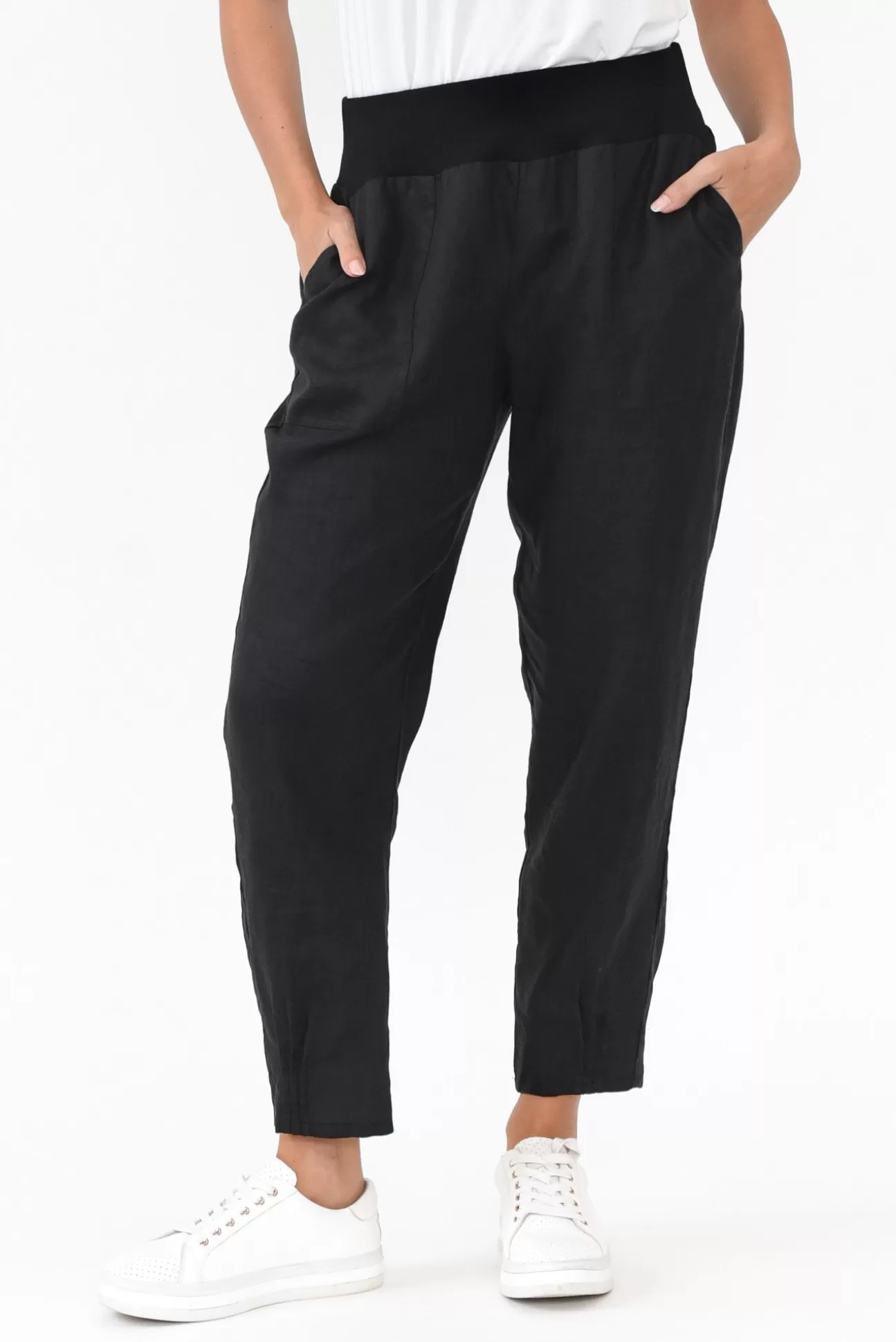 Gordon Smith Tatum Black Linen Pant Best Sale