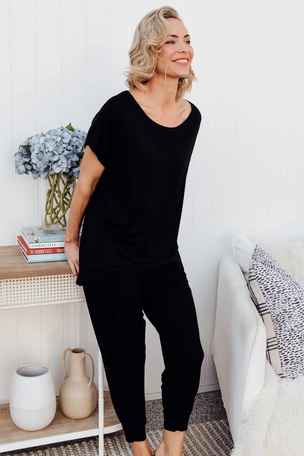 Bamboo Villa Tonkin Black Bamboo 3/4 Pant Online