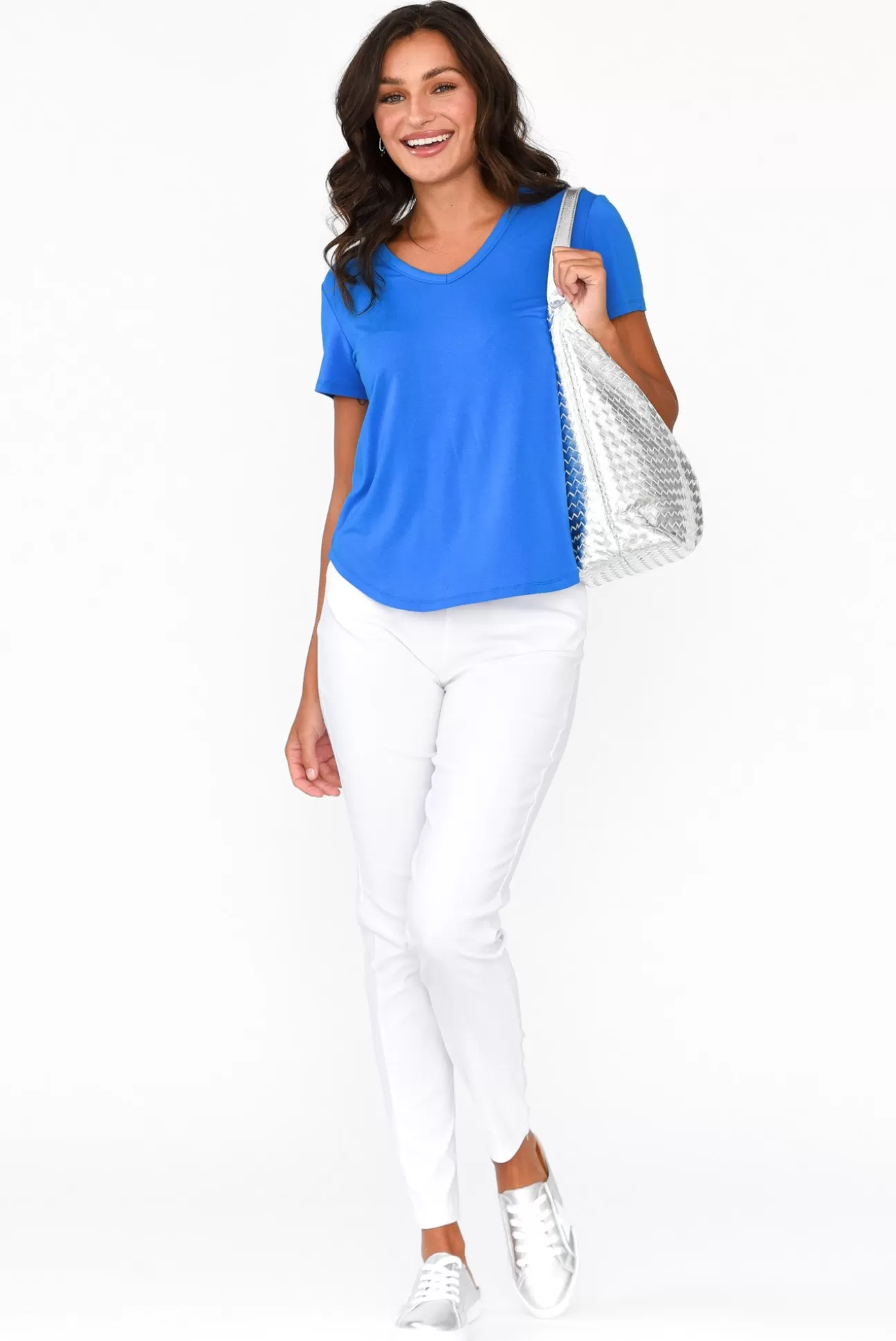 Lou Lou Veronica Cobalt Bamboo Tee Fashion