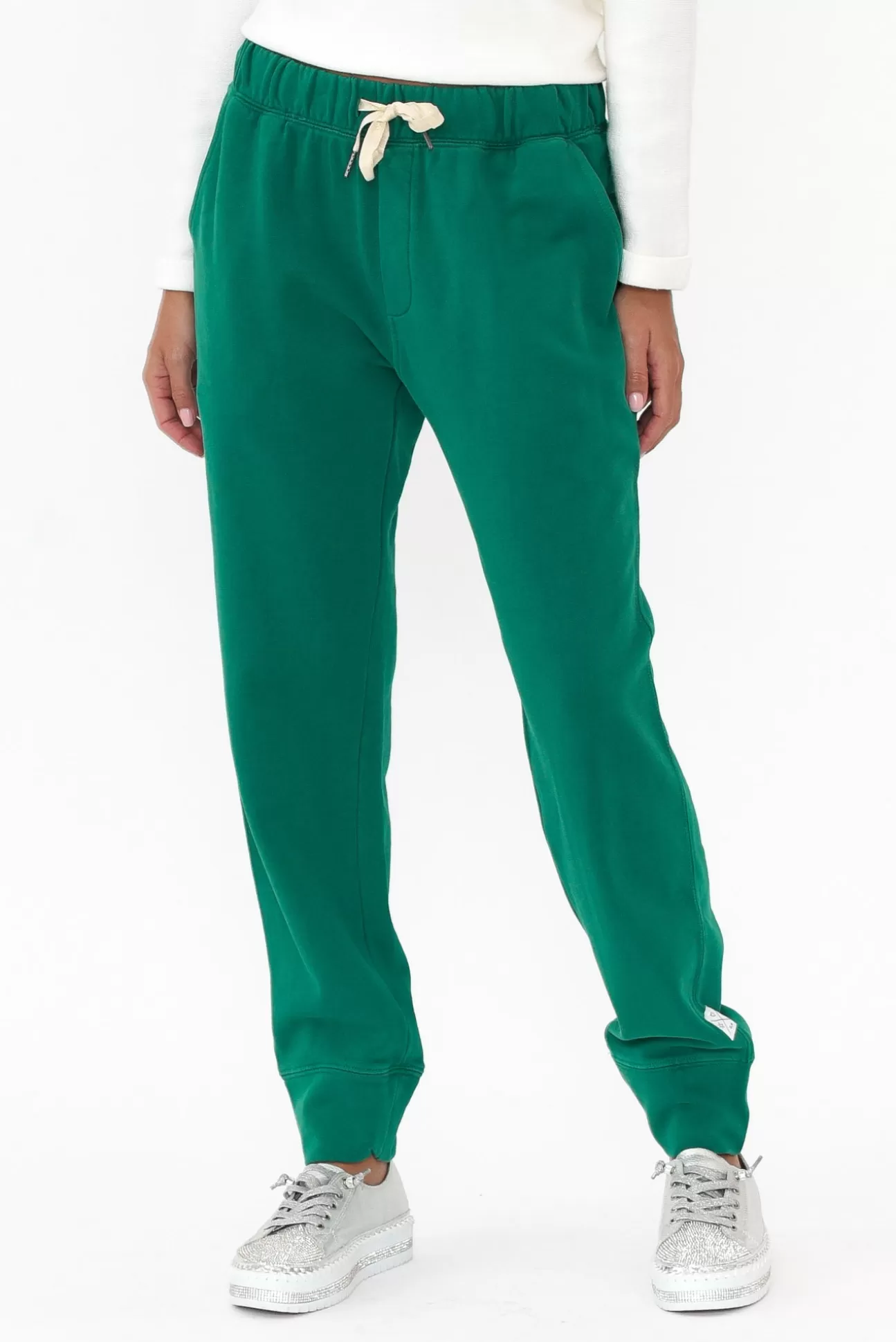 Elm Victoria Teal Cotton Drawstring Pant Outlet