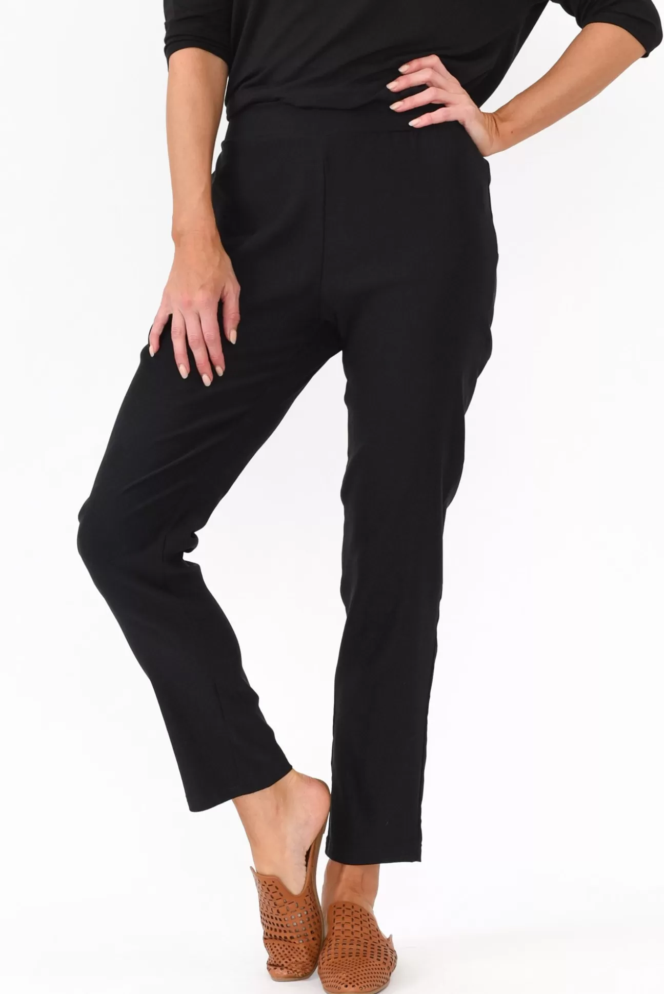 Slate the Label Vinny Black Stretch Pant Sale