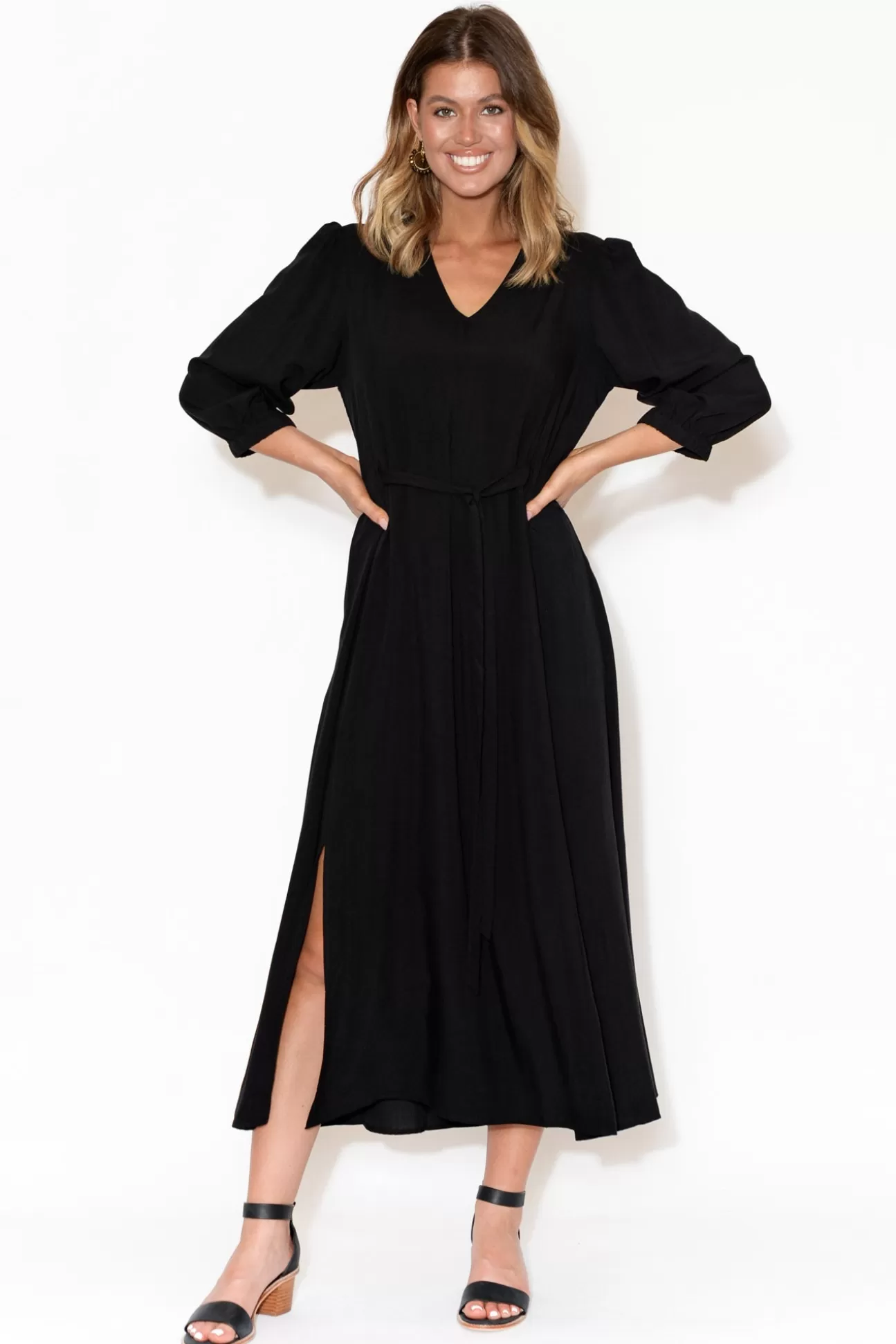 Slate the Label Viva Black Modal Maxi Dress Best Sale