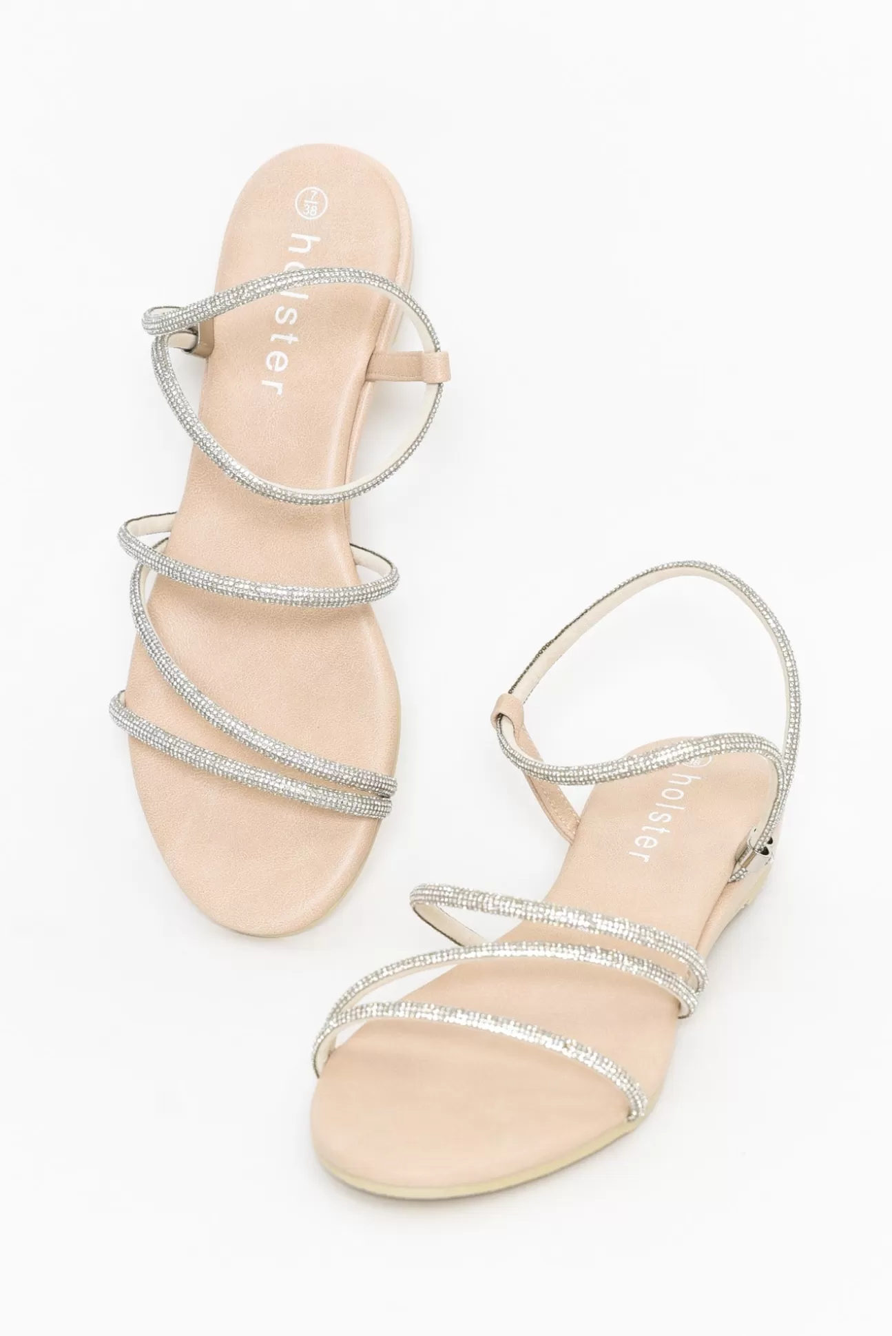 Holster Viva Silver Diamante Sandal Best Sale