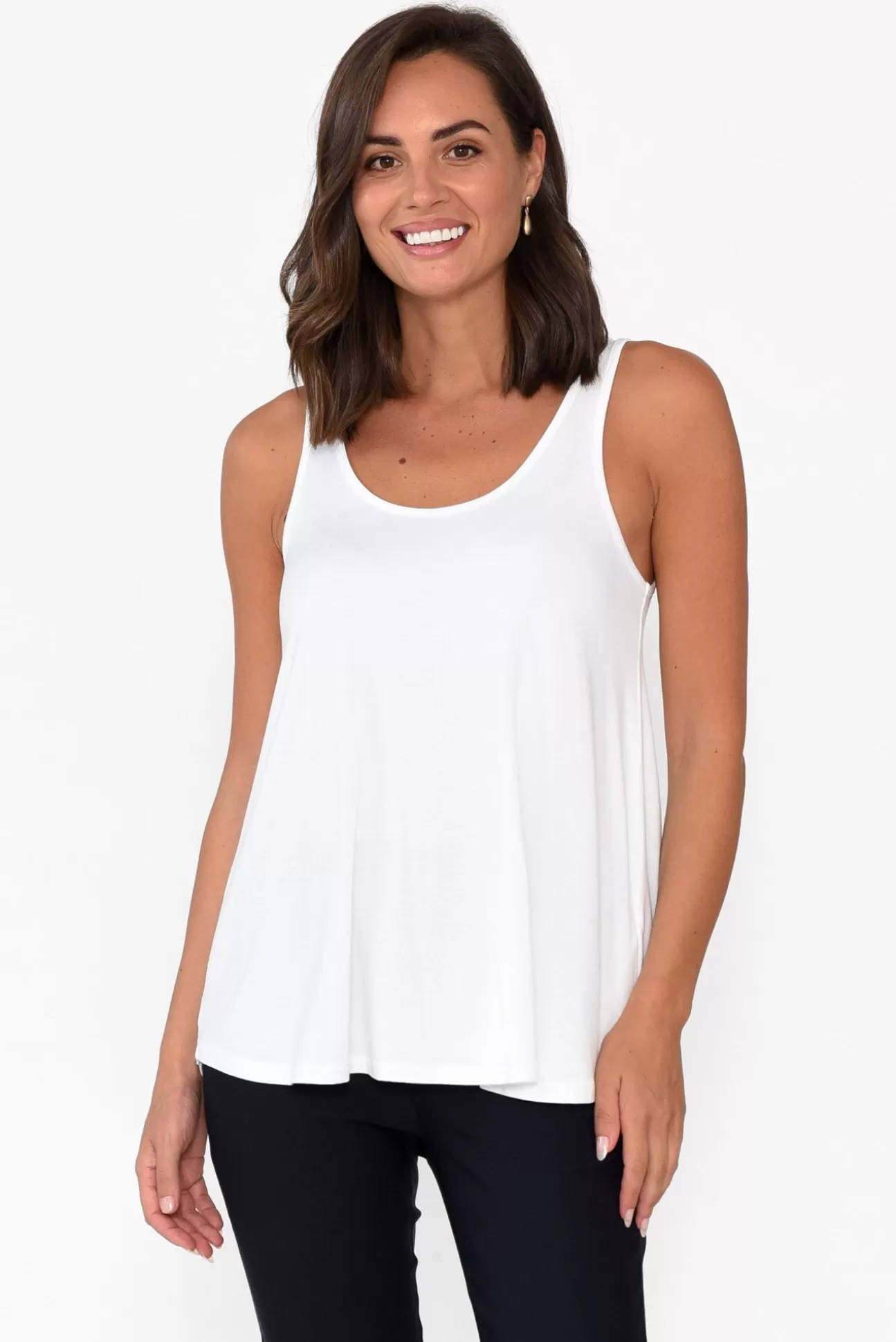 Bamboo Body White Bamboo Relaxed Singlet Shop