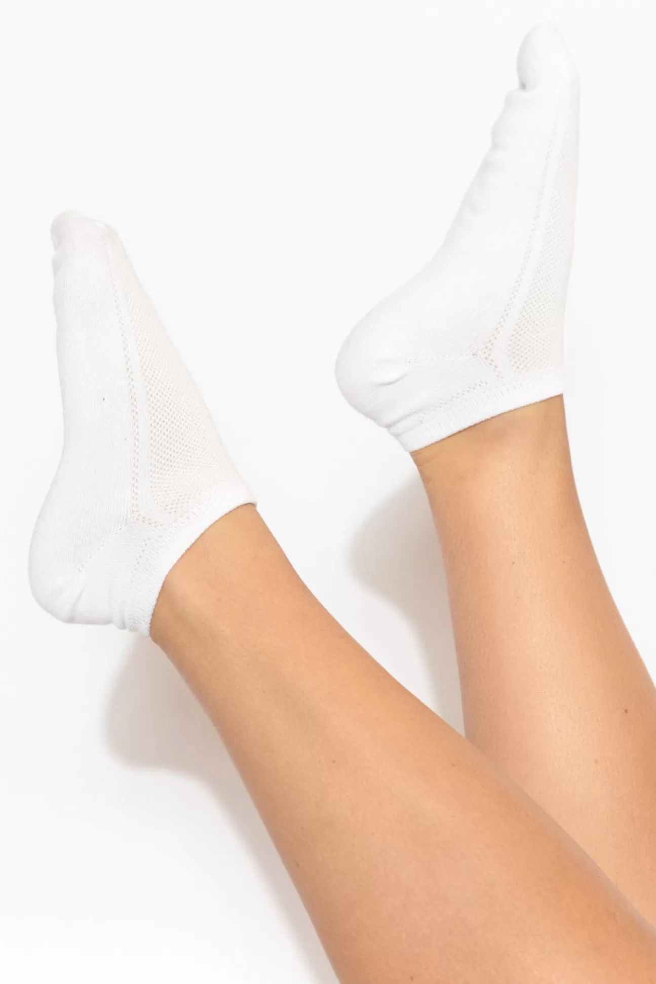 Ambra White Cotton Two Pack Ankle Sock Best Sale