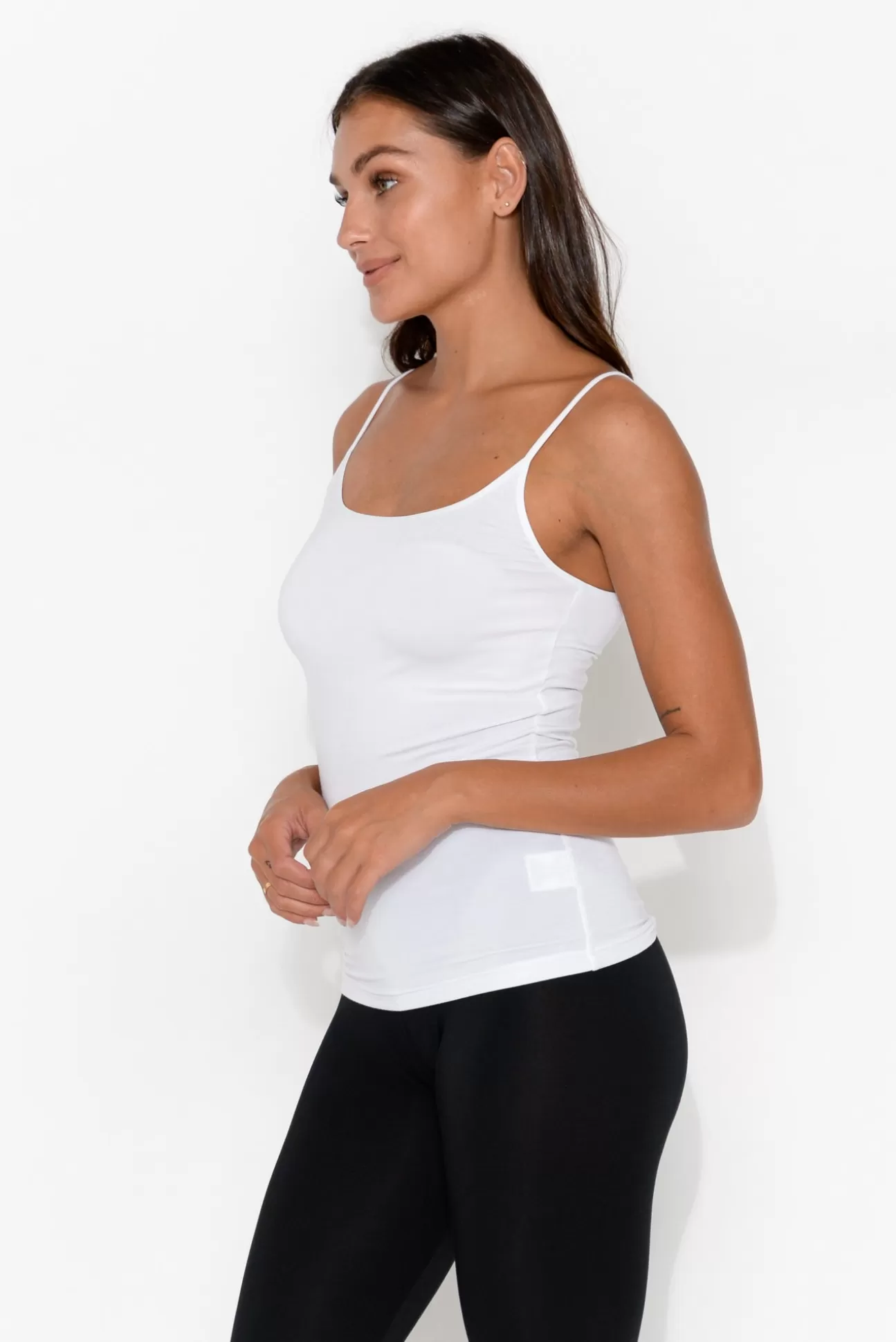 Tani White Micro Modal Singlet Outlet