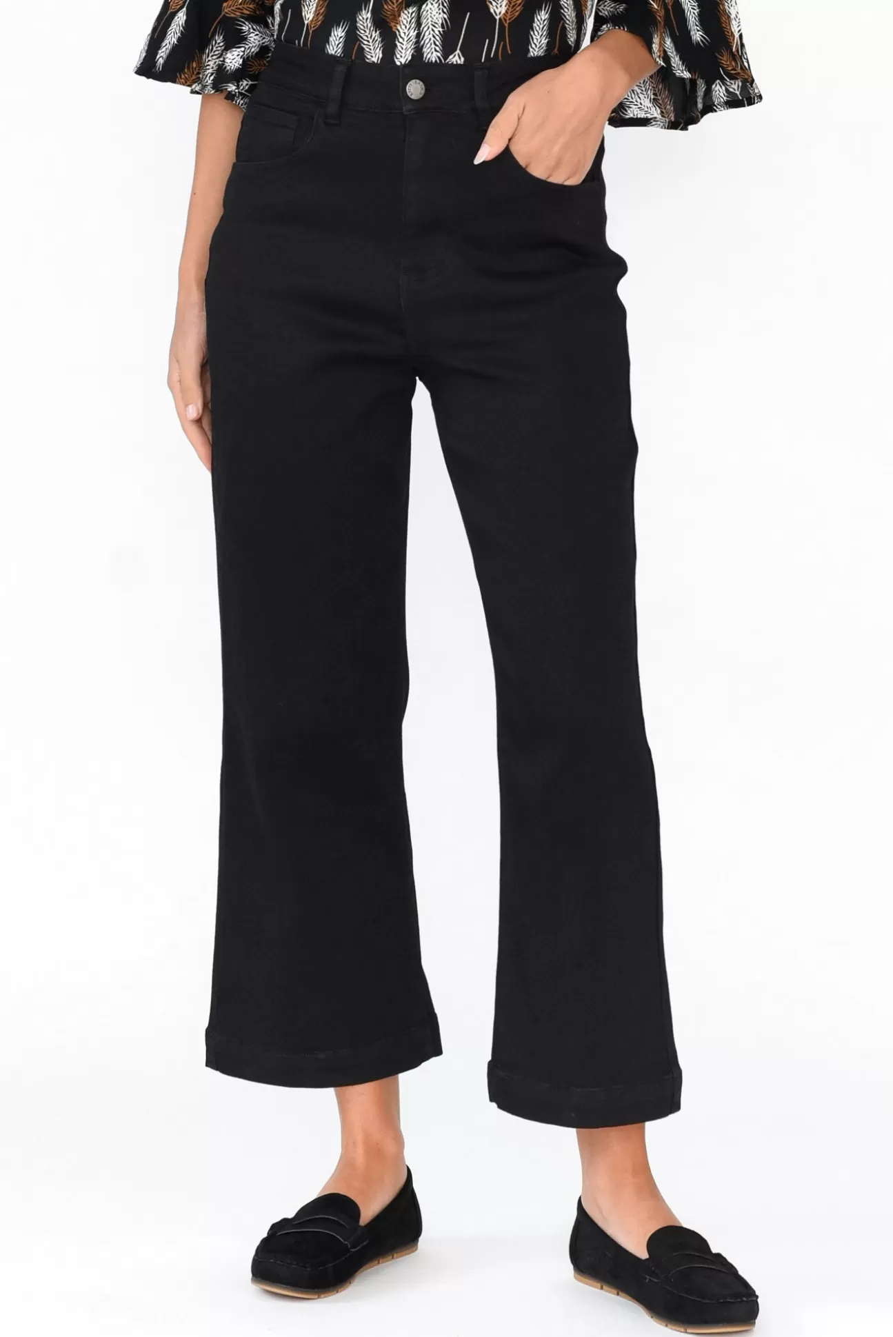 Betty Basics Winnie Black Wide Leg Jean Fashion