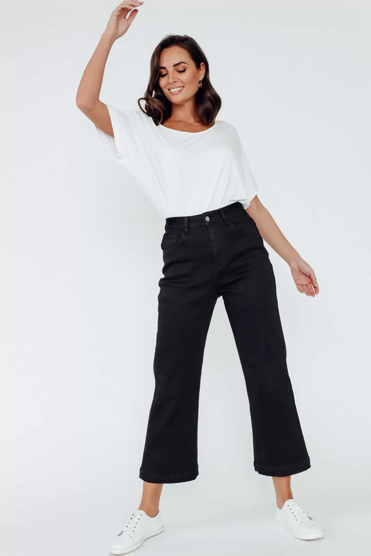 Betty Basics Winnie Black Wide Leg Jean Fashion