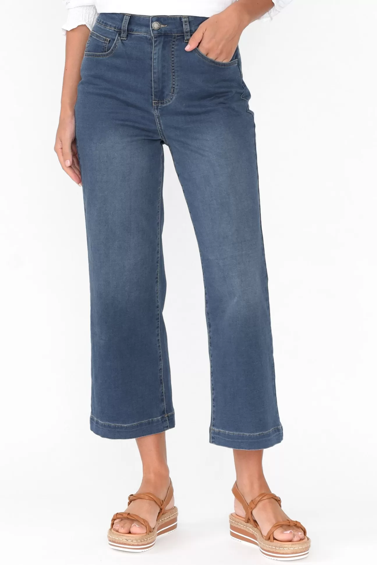 Betty Basics Winnie Blue Wide Leg Jean Best