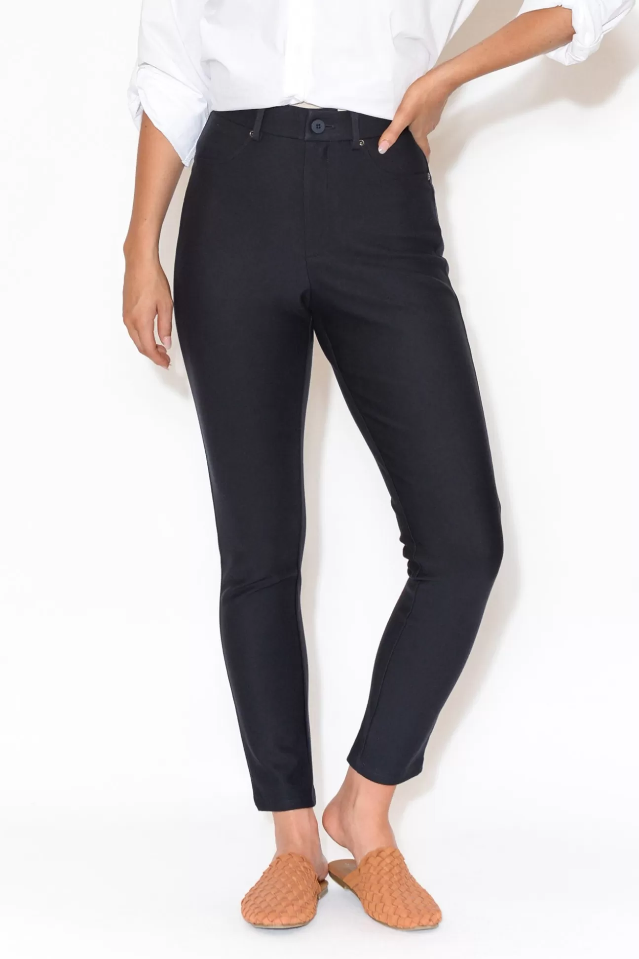 Slate the Label Zenni Navy Stretch Ponte Pant New