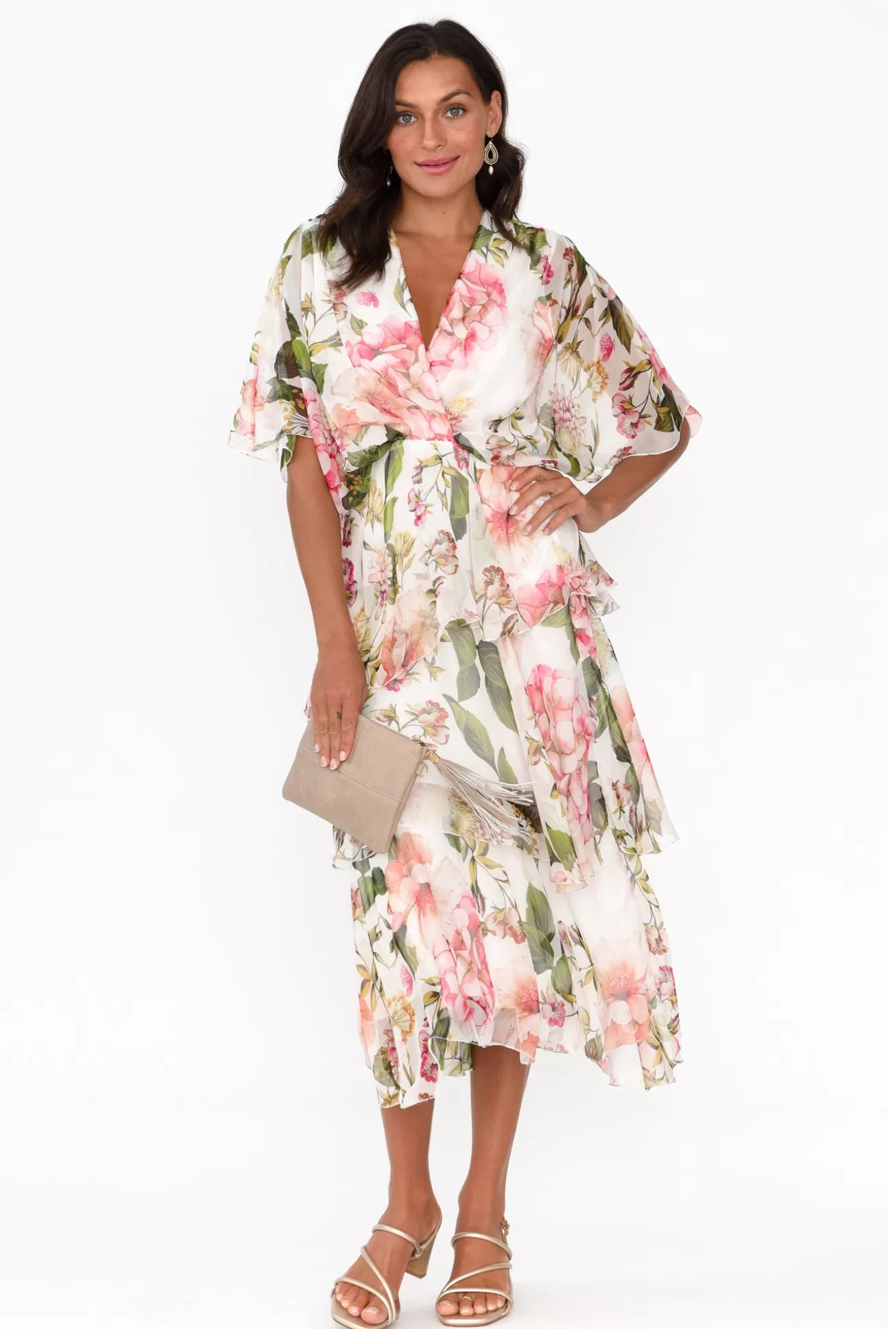 L'amore Zula Pink Blossom Layer Dress Outlet