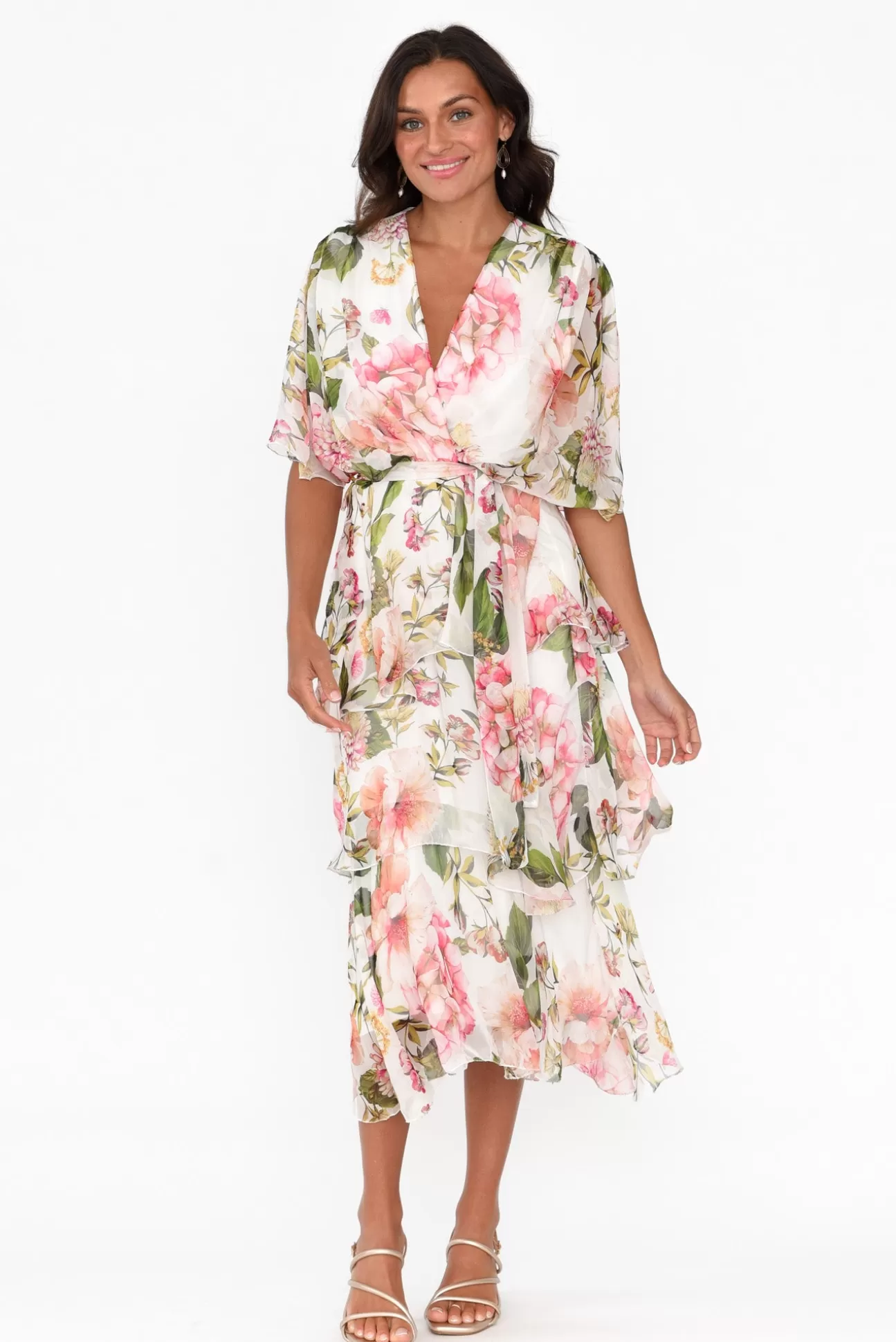 L'amore Zula Pink Blossom Layer Dress Outlet